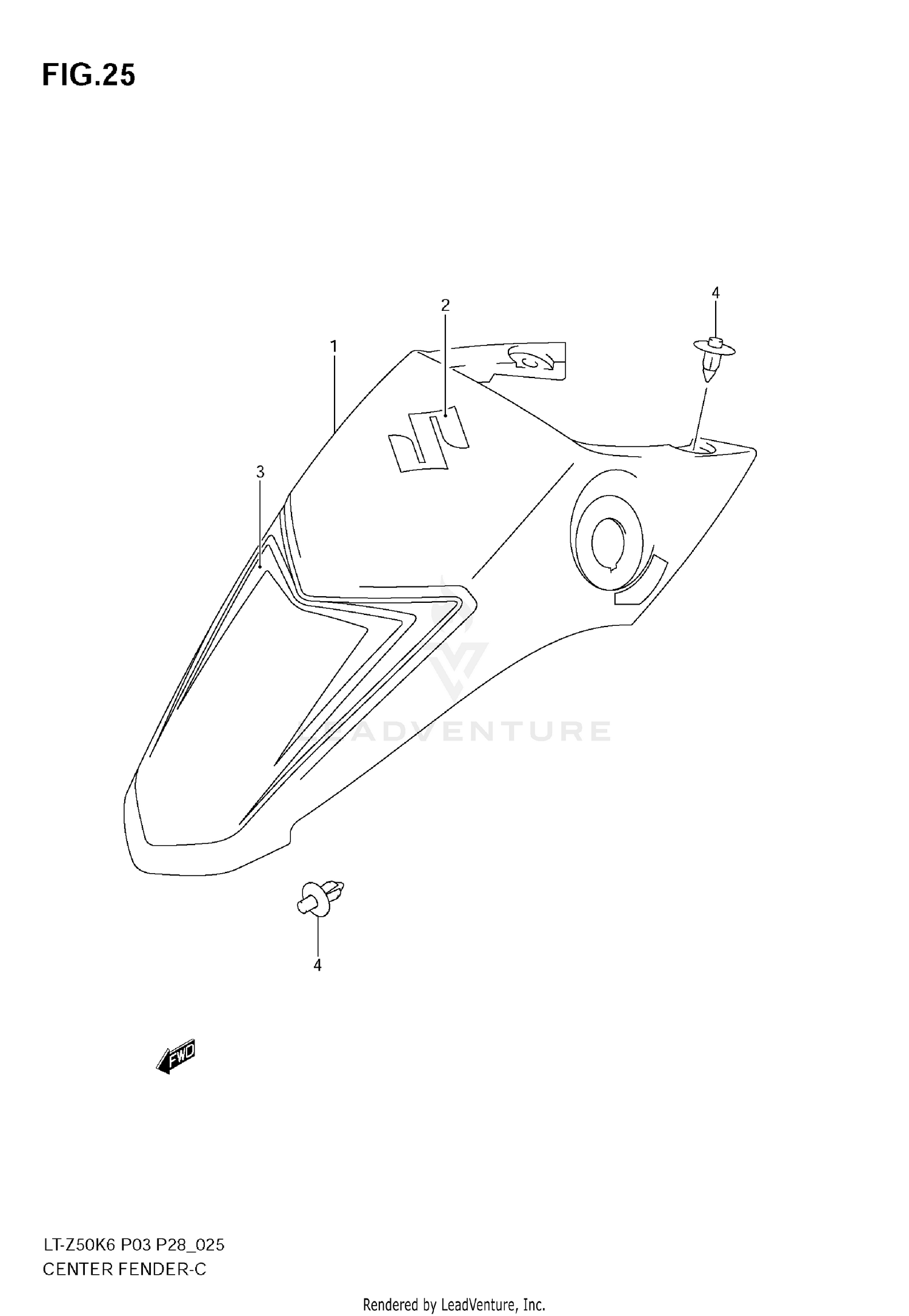 CENTER FENDER (MODEL K6)