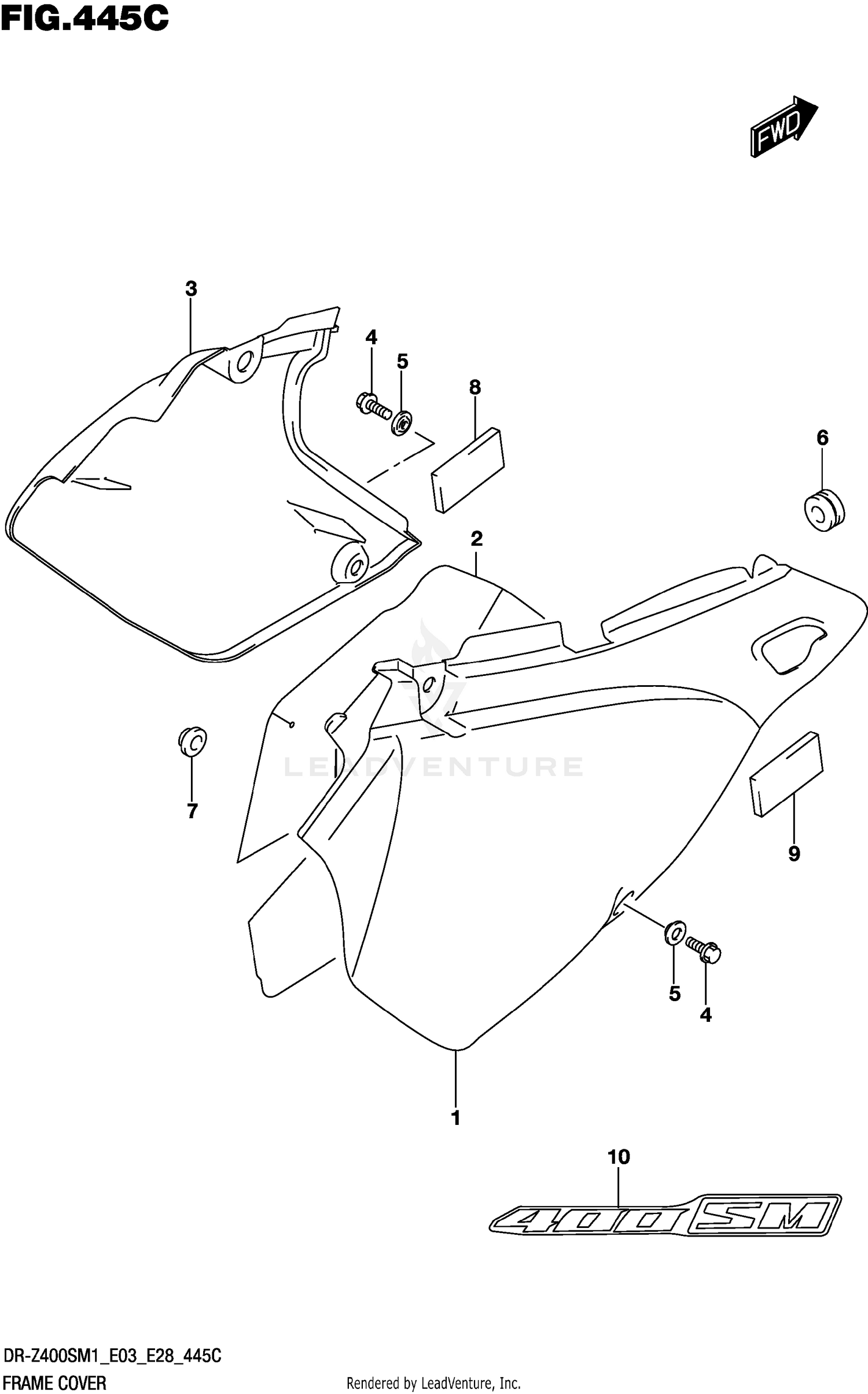 FRAME COVER (DR-Z400SM:E03,E28)