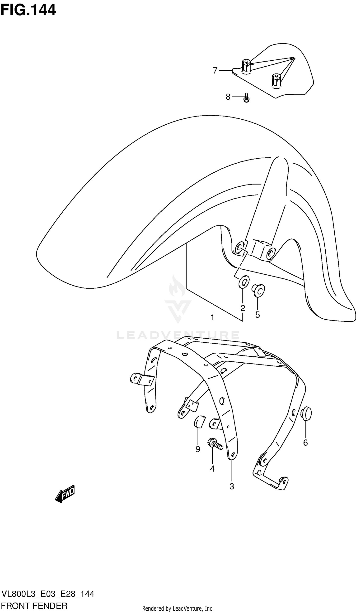 FRONT FENDER (VL800L3 E33)