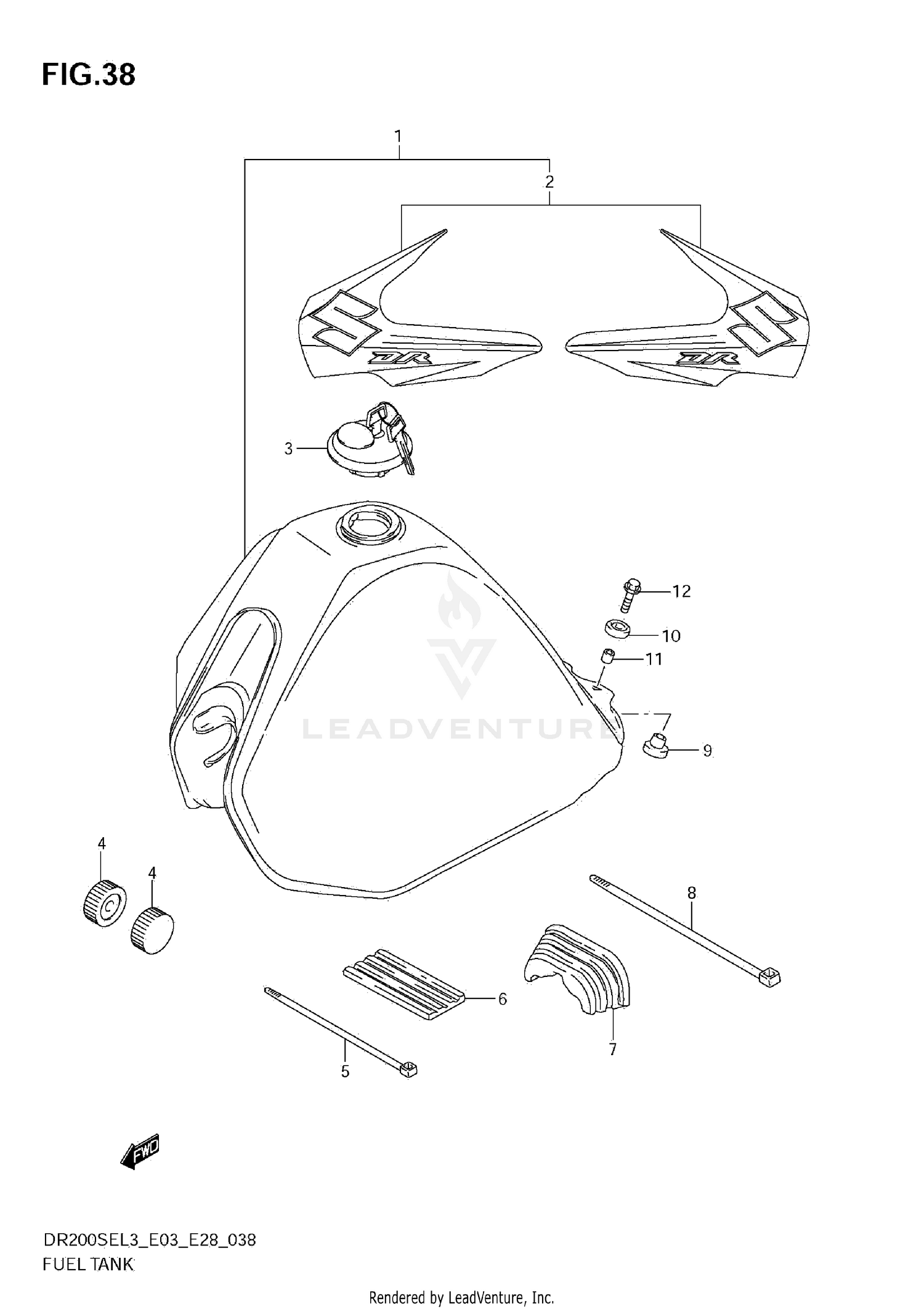 FUEL TANK (DR200SEL3 E33)