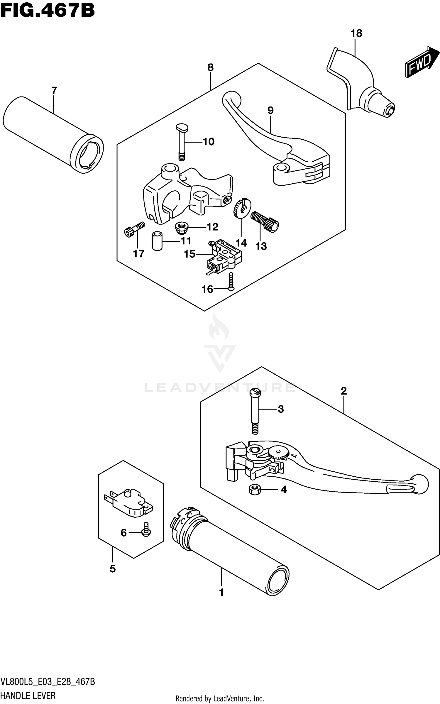 HANDLE LEVER (VL800L5 E33)