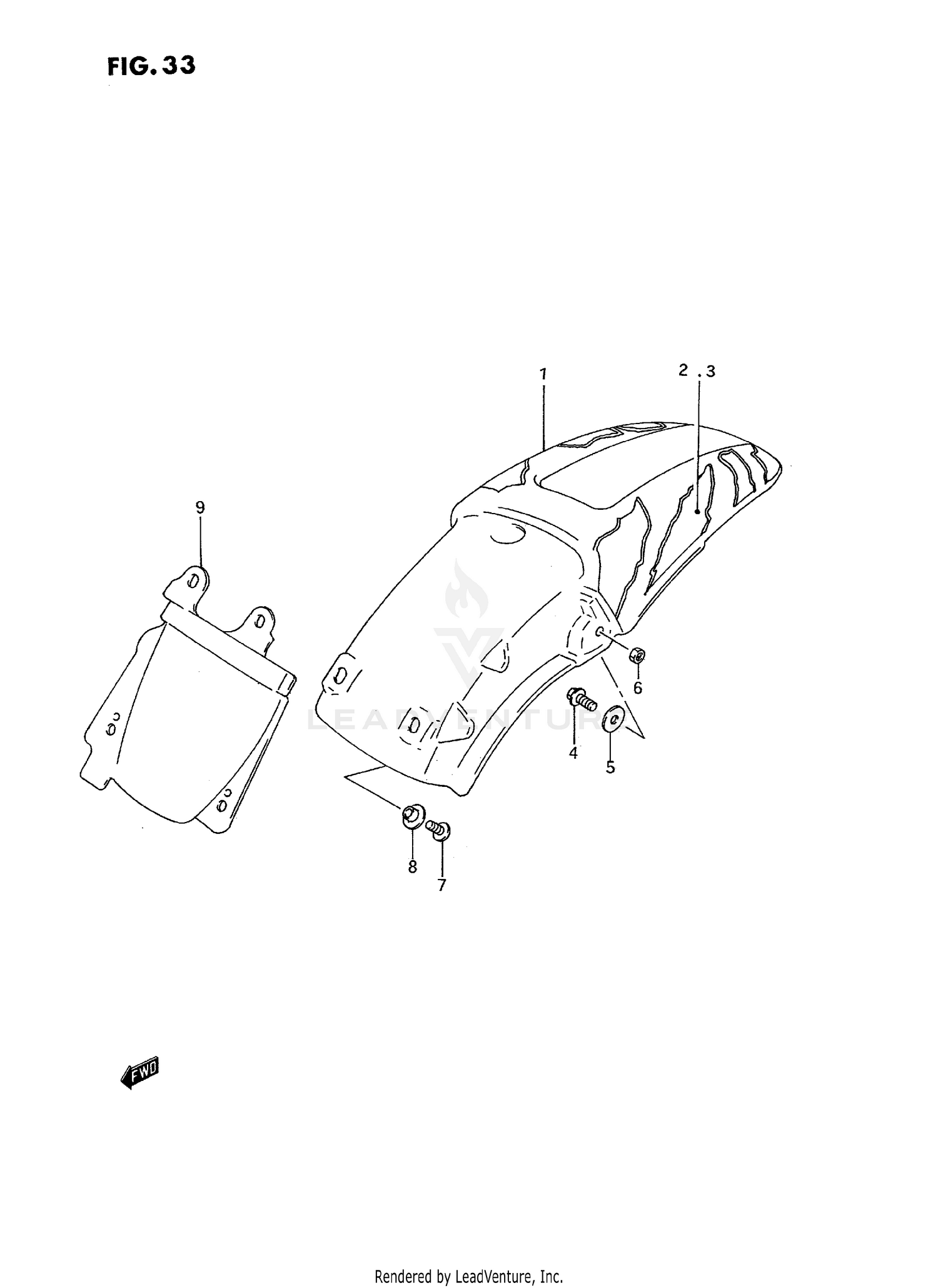 REAR FENDER (MODEL N)