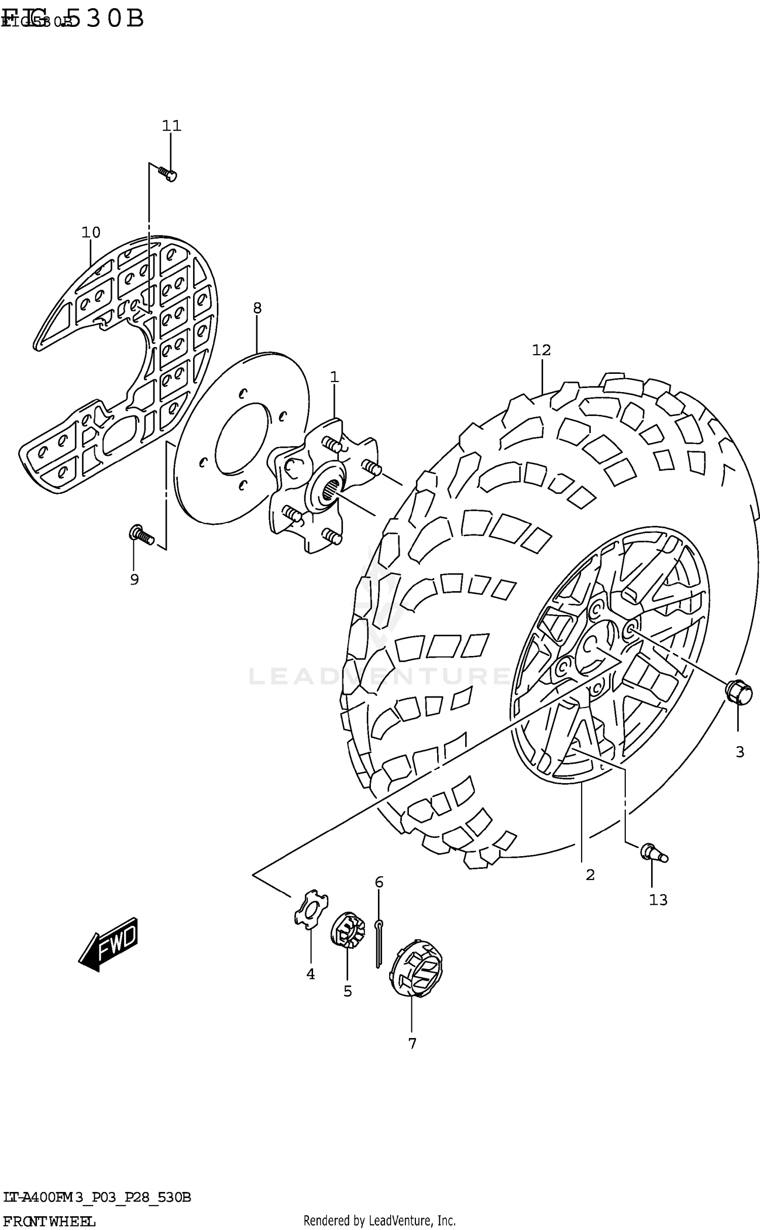 FRONT WHEEL (LT-A400FZ)