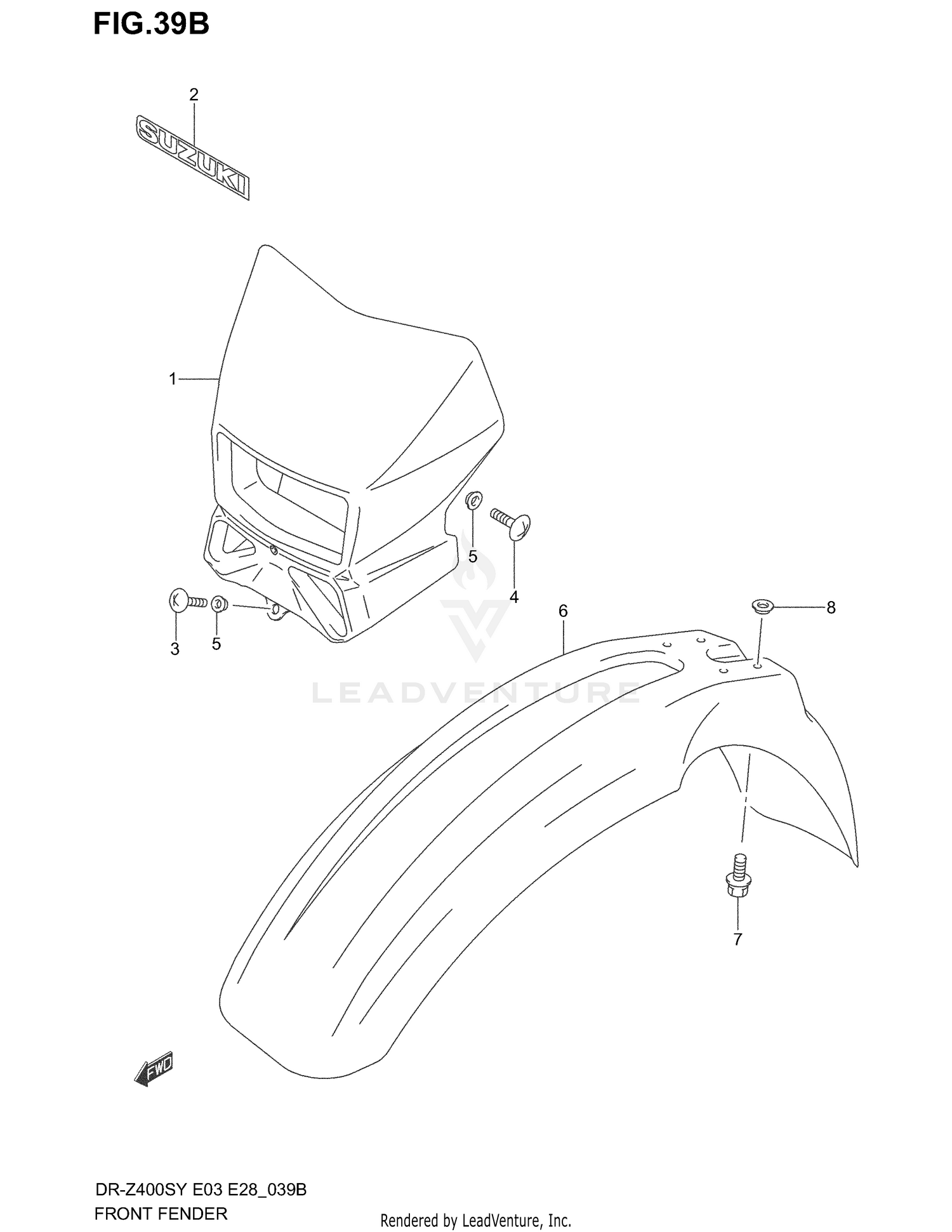 FRONT FENDER (MODEL K2)