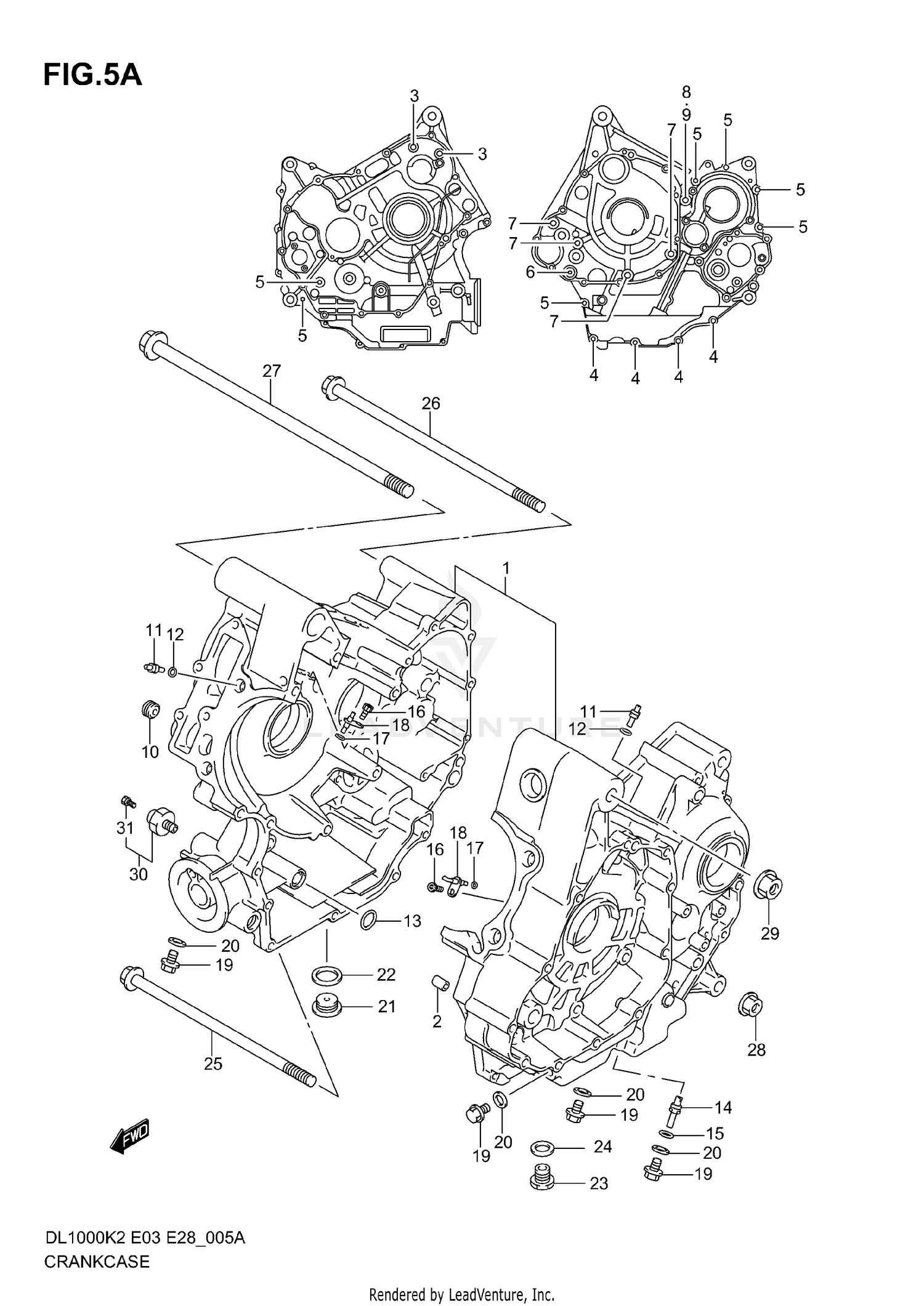 CRANKCASE (MODEL K6)