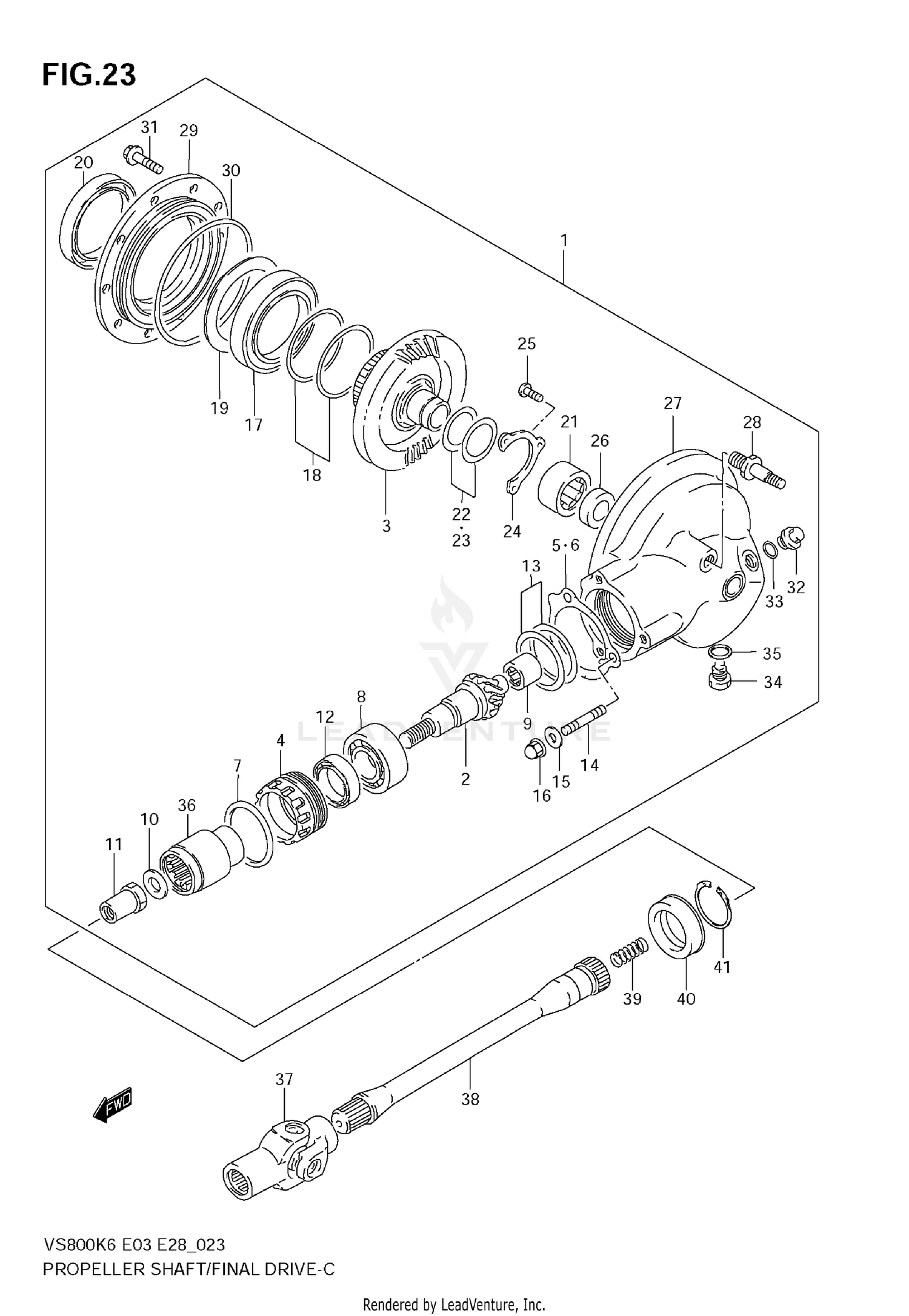 PROPELLER SHAFT - FINAL DRIVE GEAR