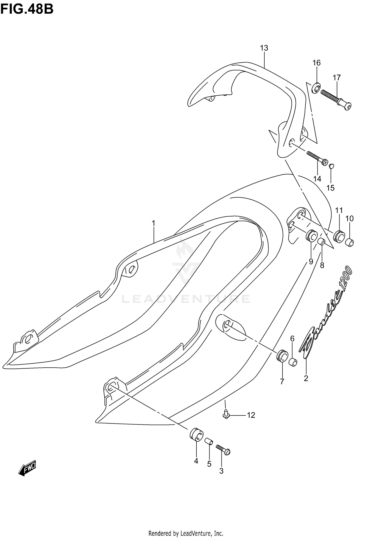 SEAT TAIL COVER (GSF1200K1)