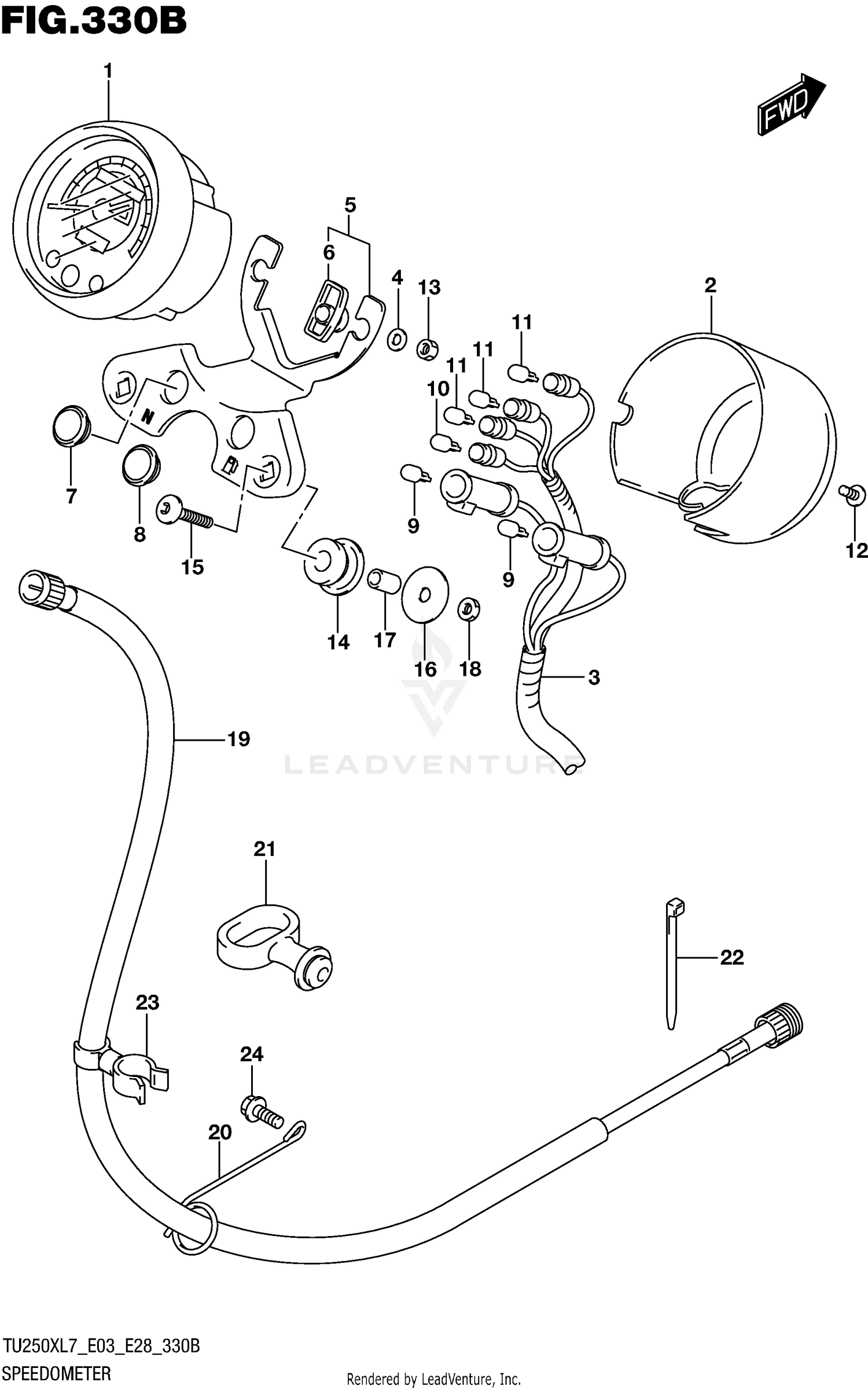 SPEEDOMETER (TU250XL7 E28)