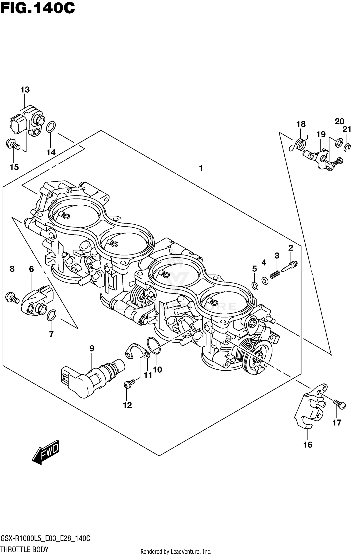 THROTTLE BODY (GSX-R1000L5 E33)