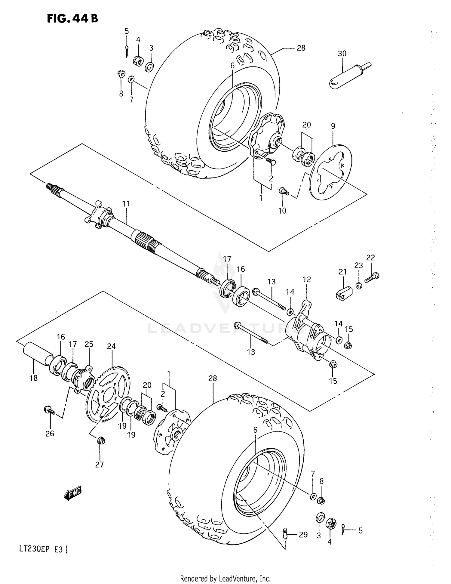 REAR WHEEL (MODEL L/M/N/P)