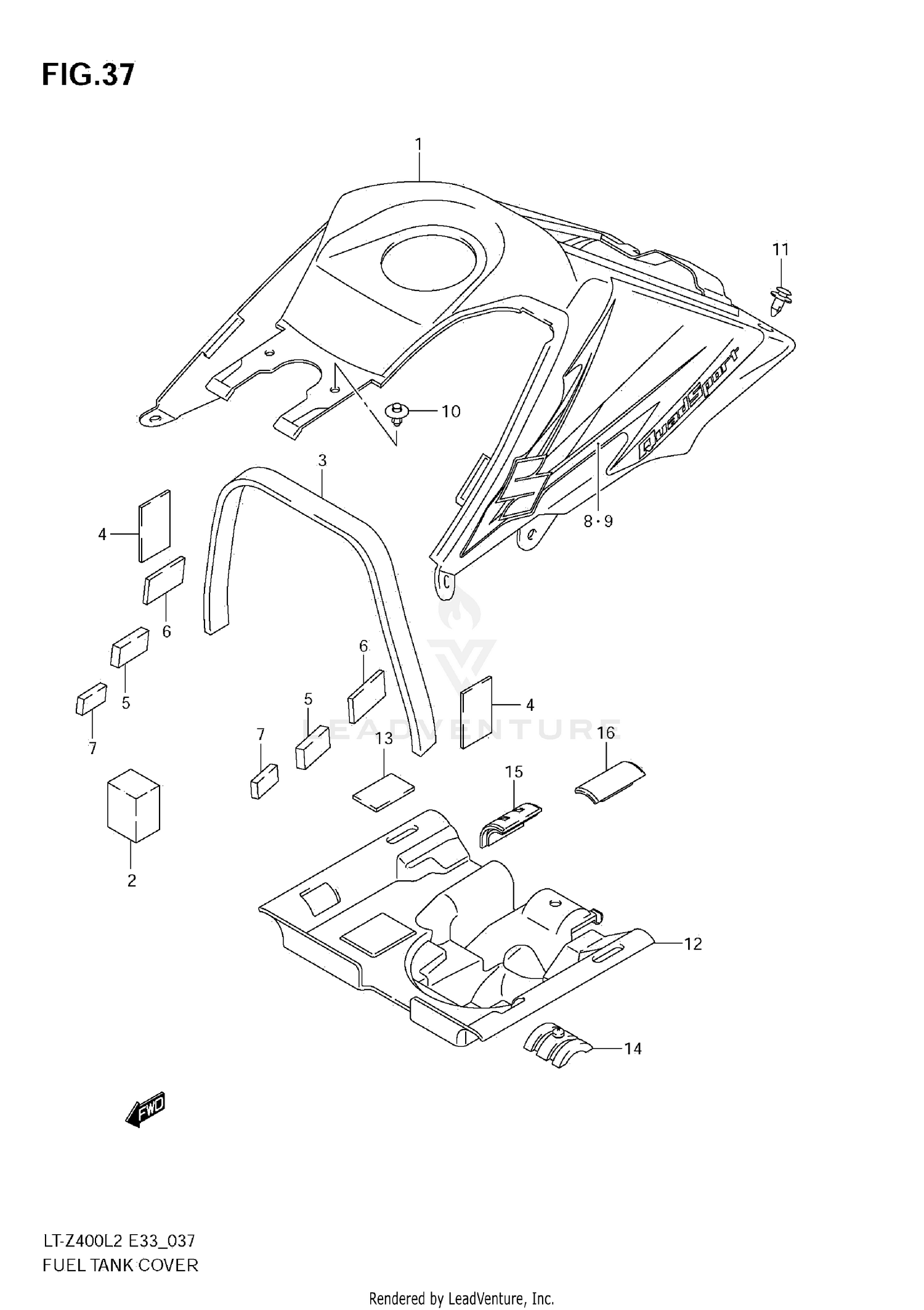 FUEL TANK COVER (LT-Z400L2)