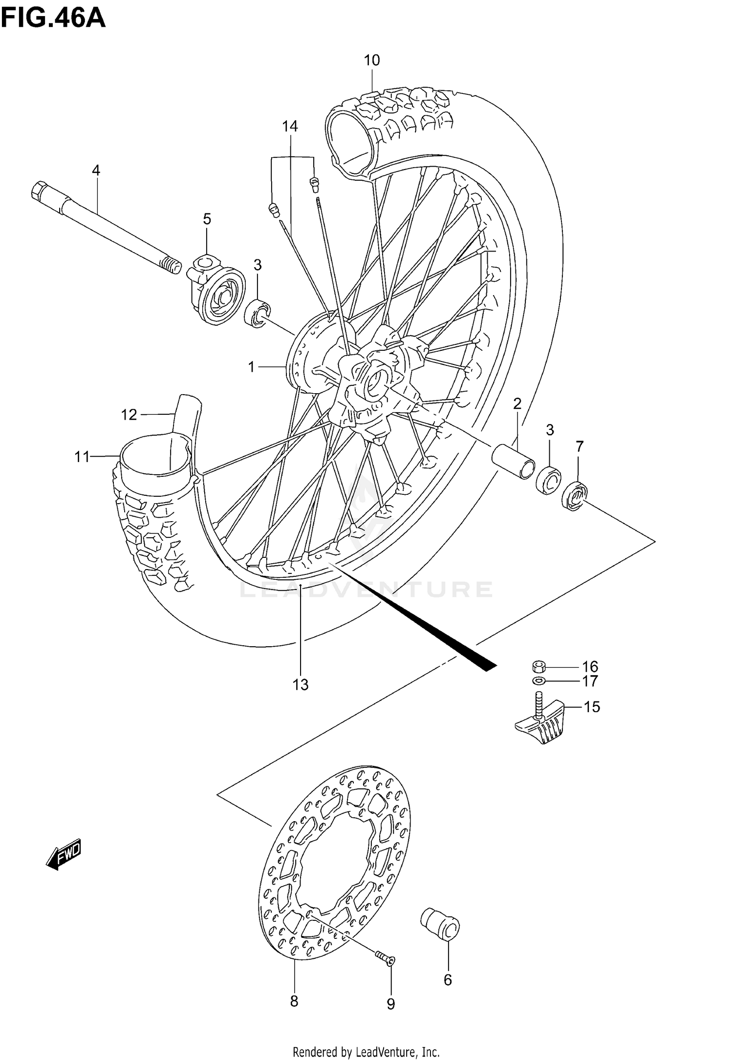 FRONT WHEEL (MODEL K5)