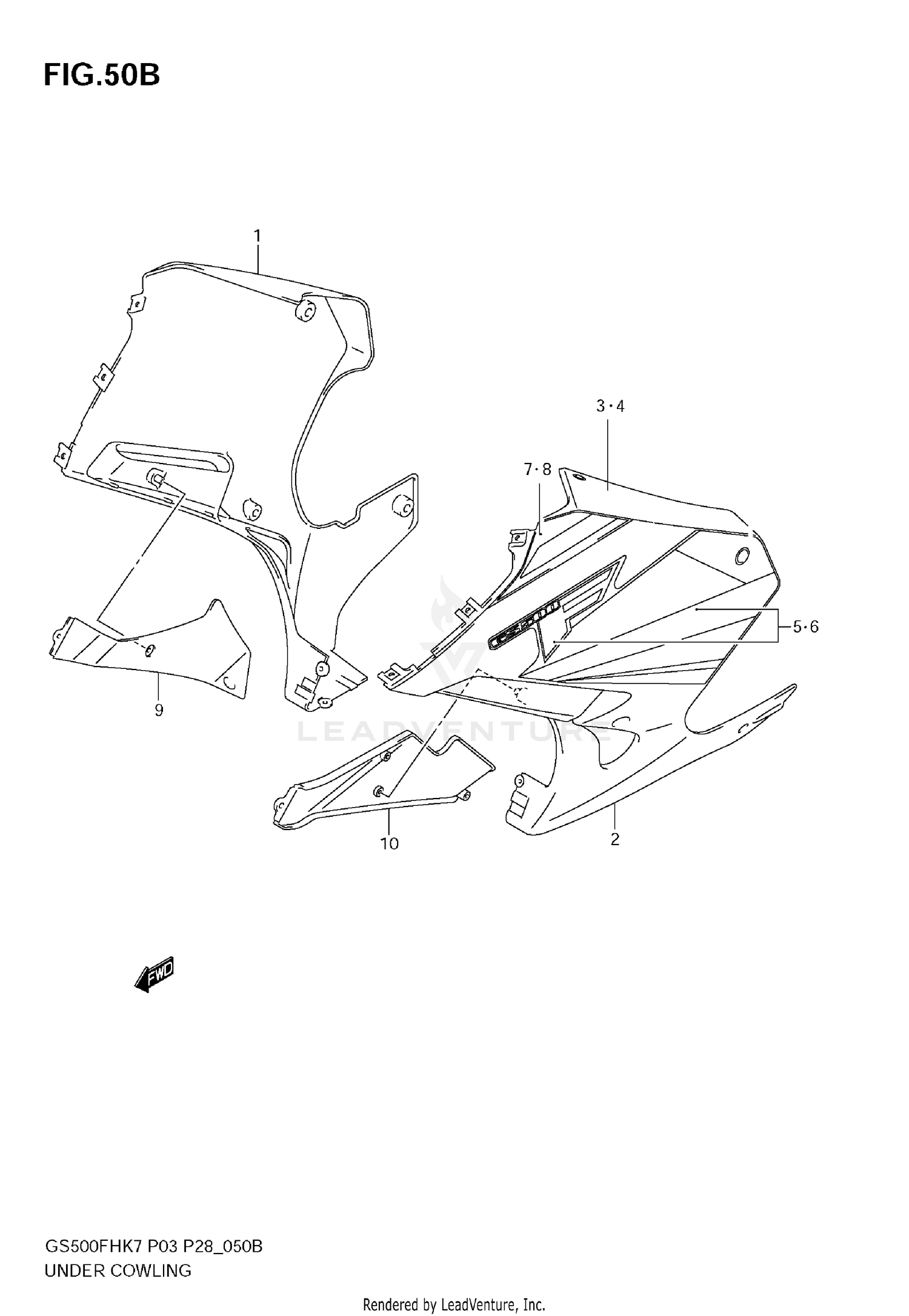 UNDER COWLING  (GS500FK9)