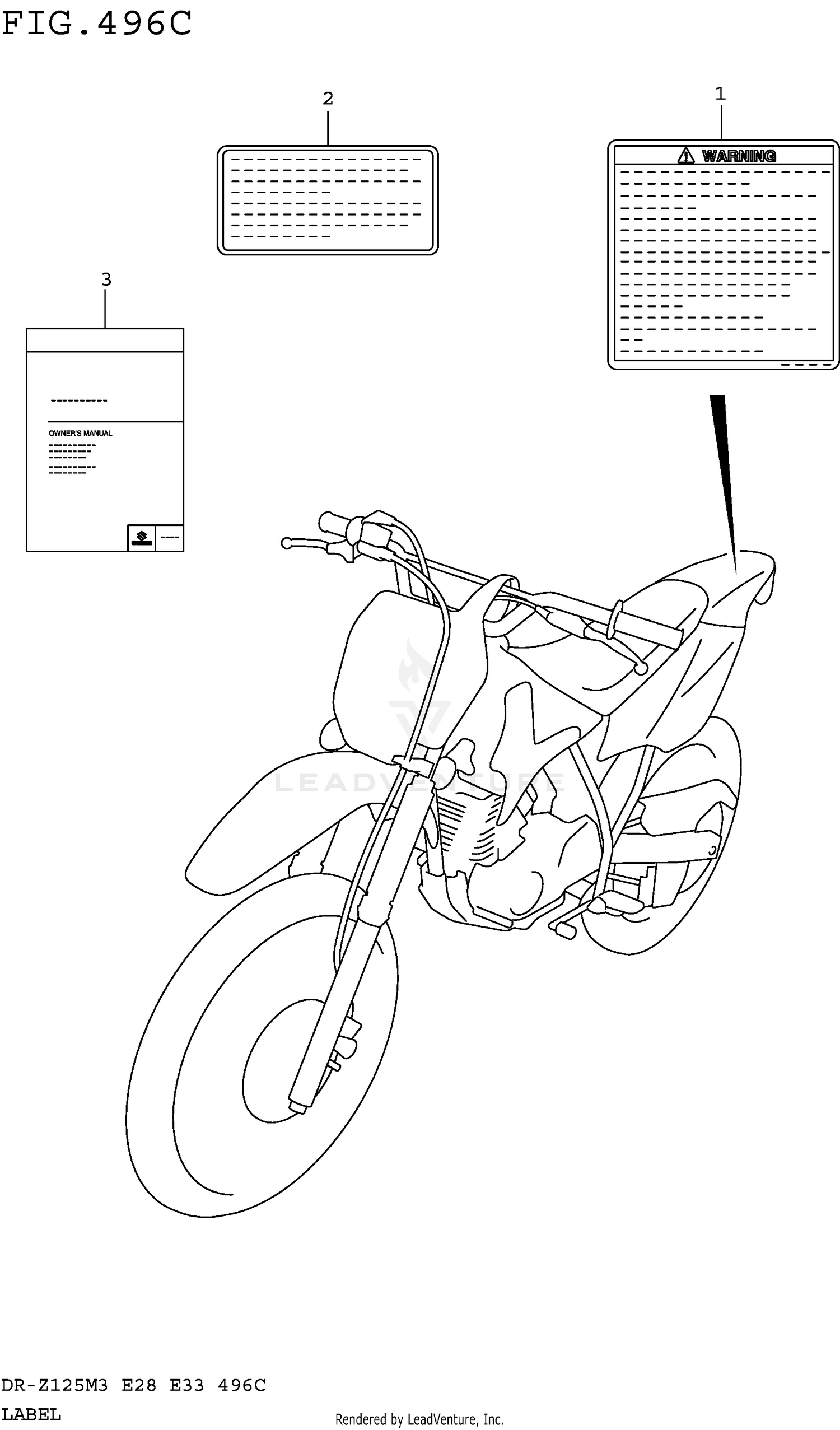 LABEL (DR-Z125LM3E33)