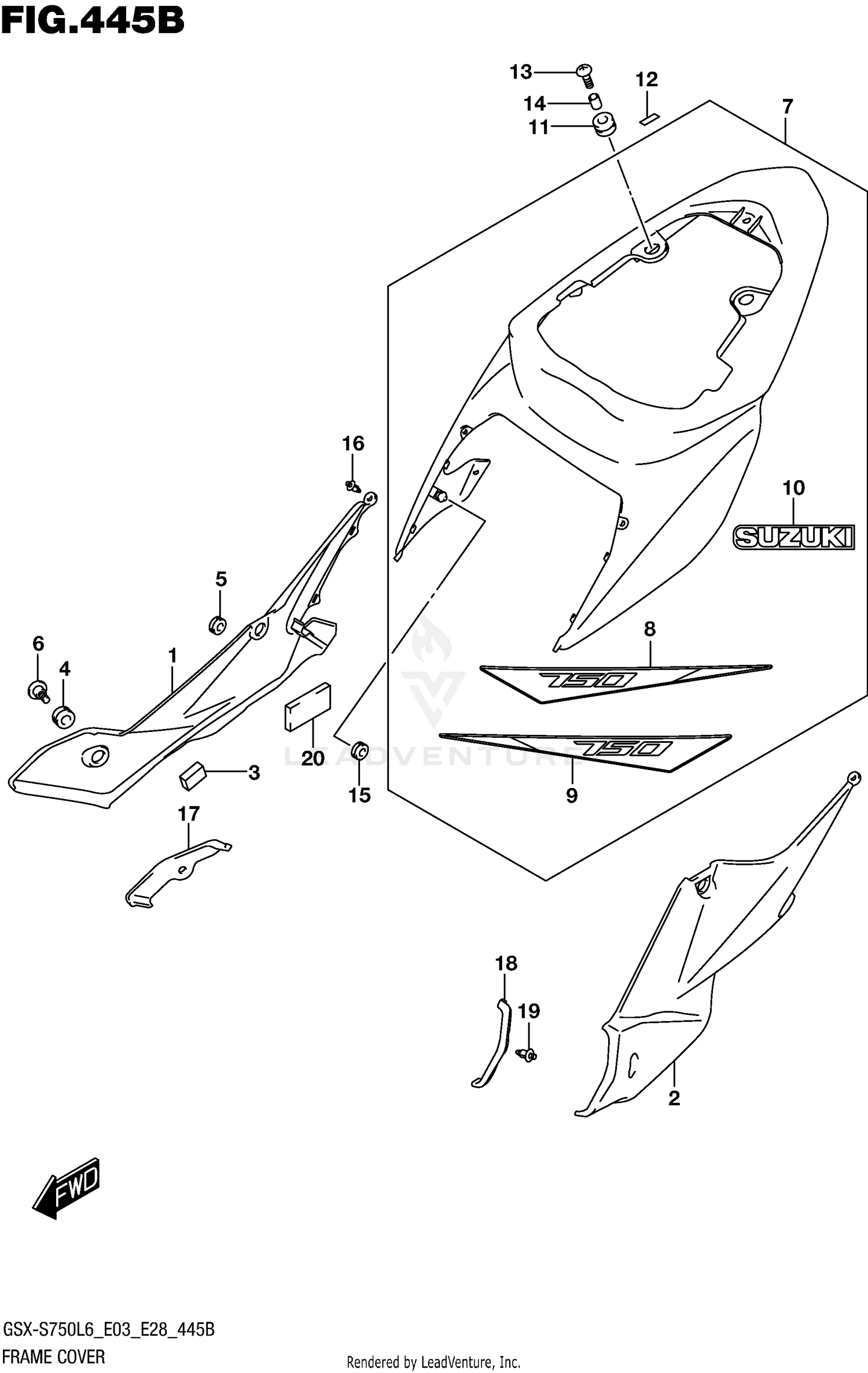 FRAME COVER (FOR YSF)
