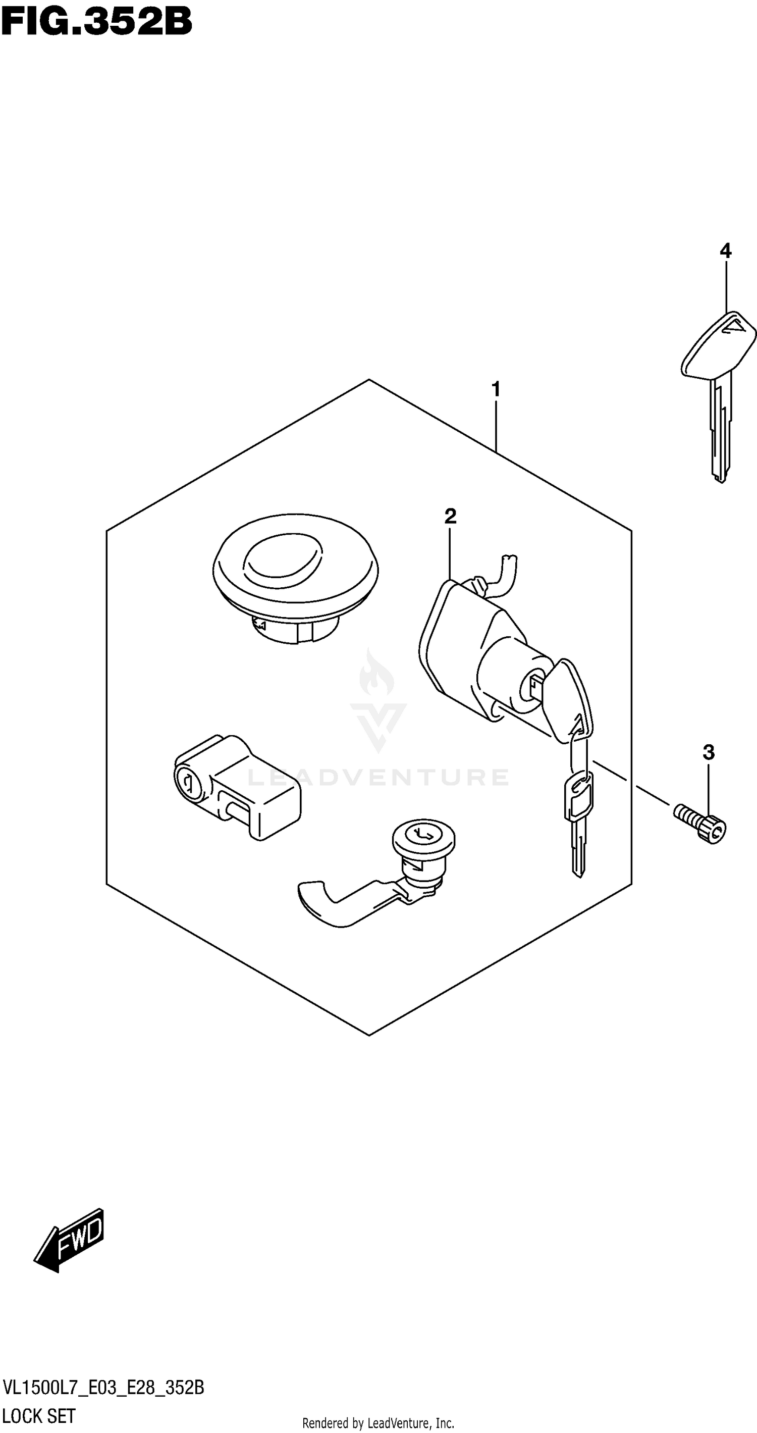 LOCK SET (VL1500BL7 E28)