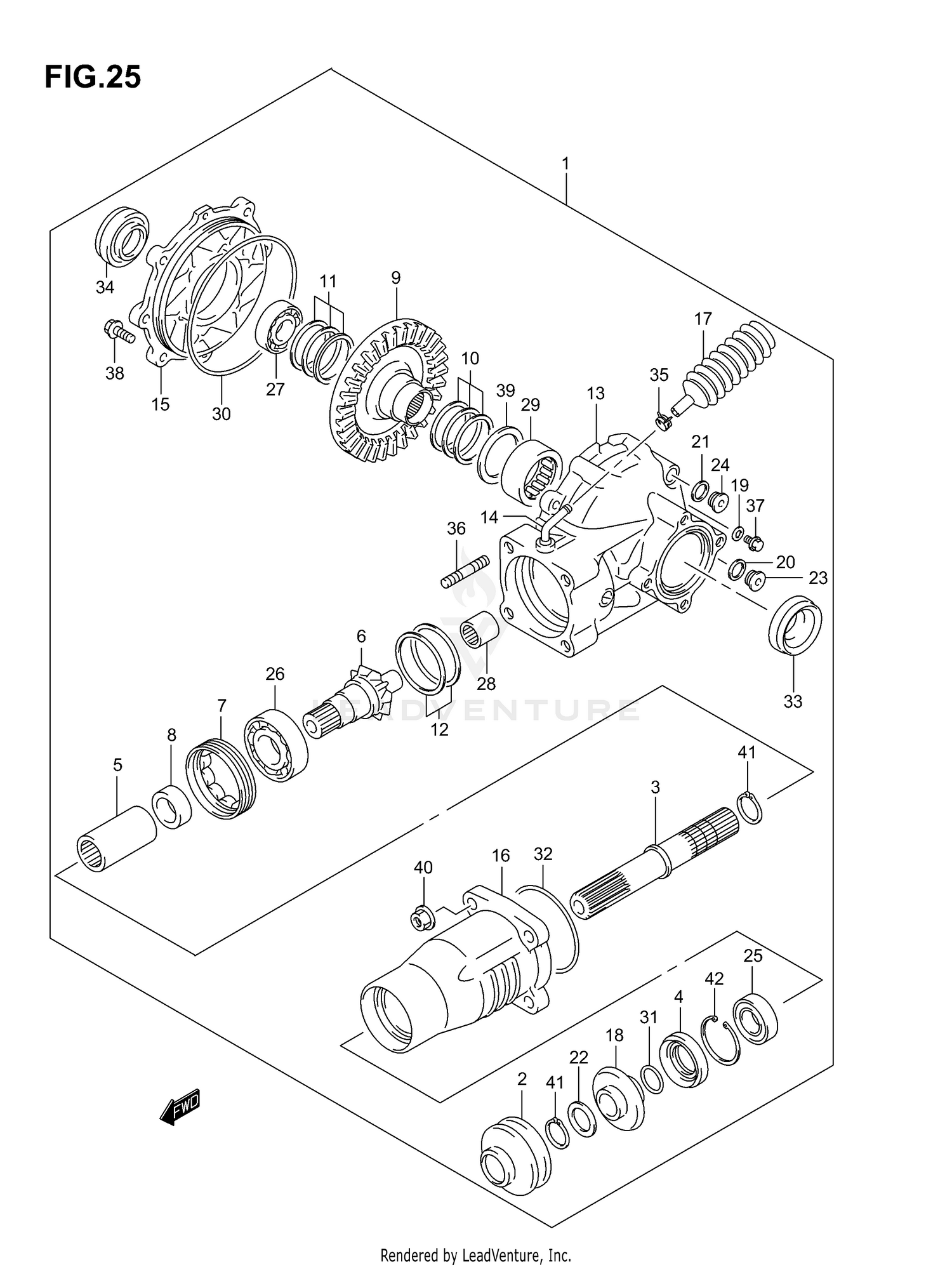 FINAL BEVEL GEAR (REAR)(MODEL K3)