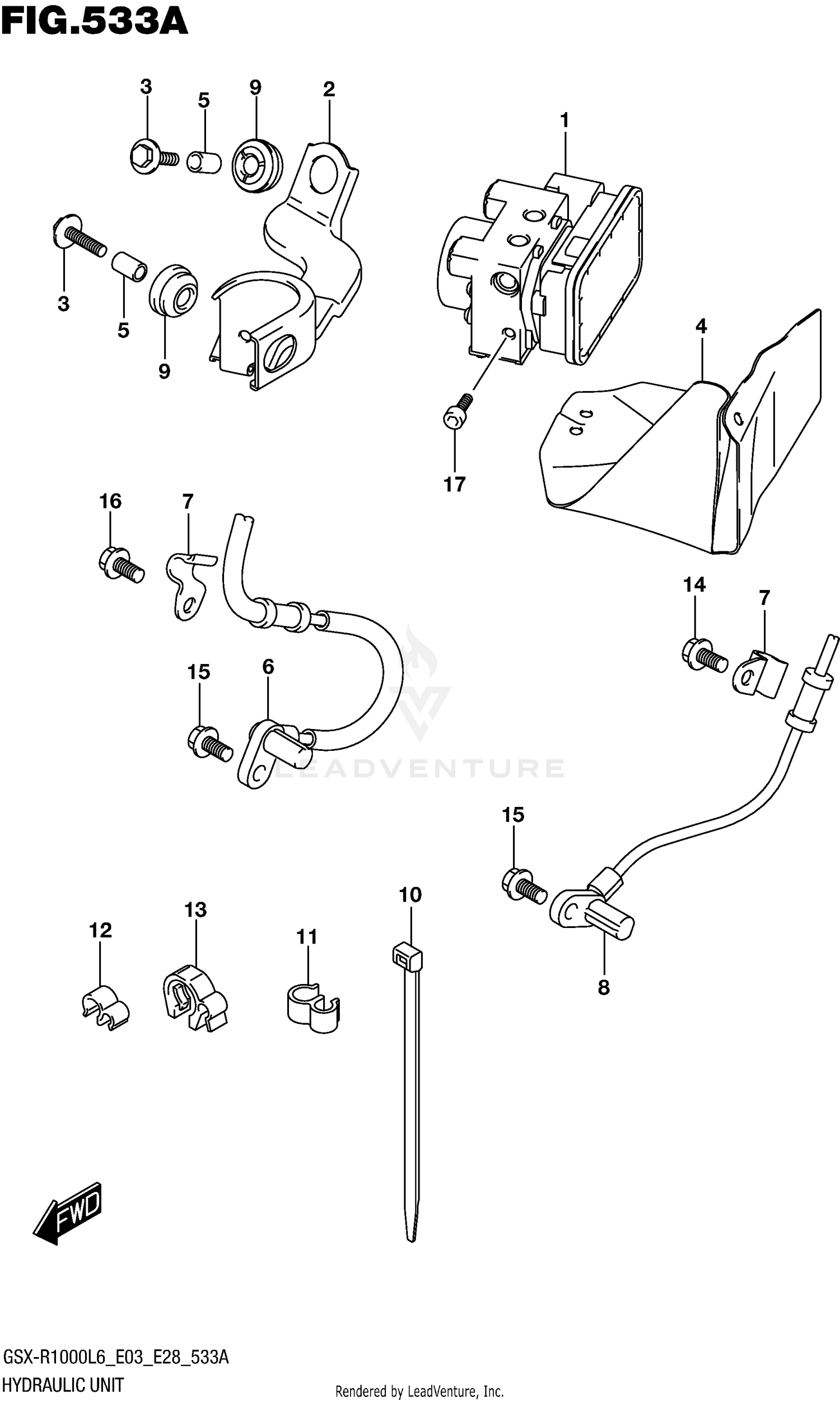 HYDRAULIC UNIT (GSX-R1000AL6 E28)