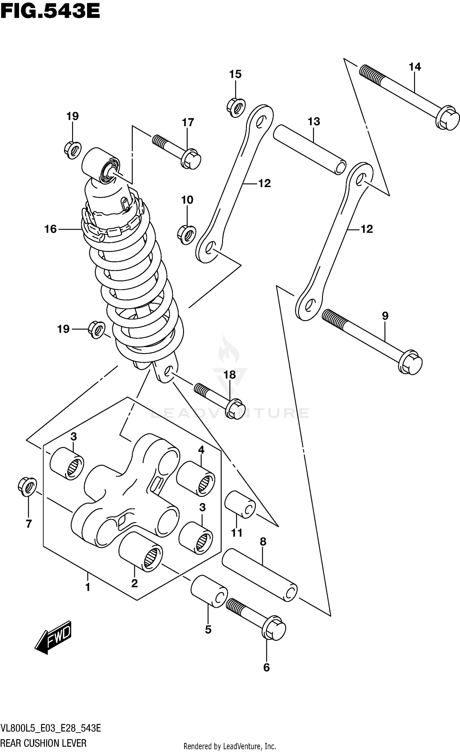 REAR CUSHION LEVER (VL800TL5 E33)
