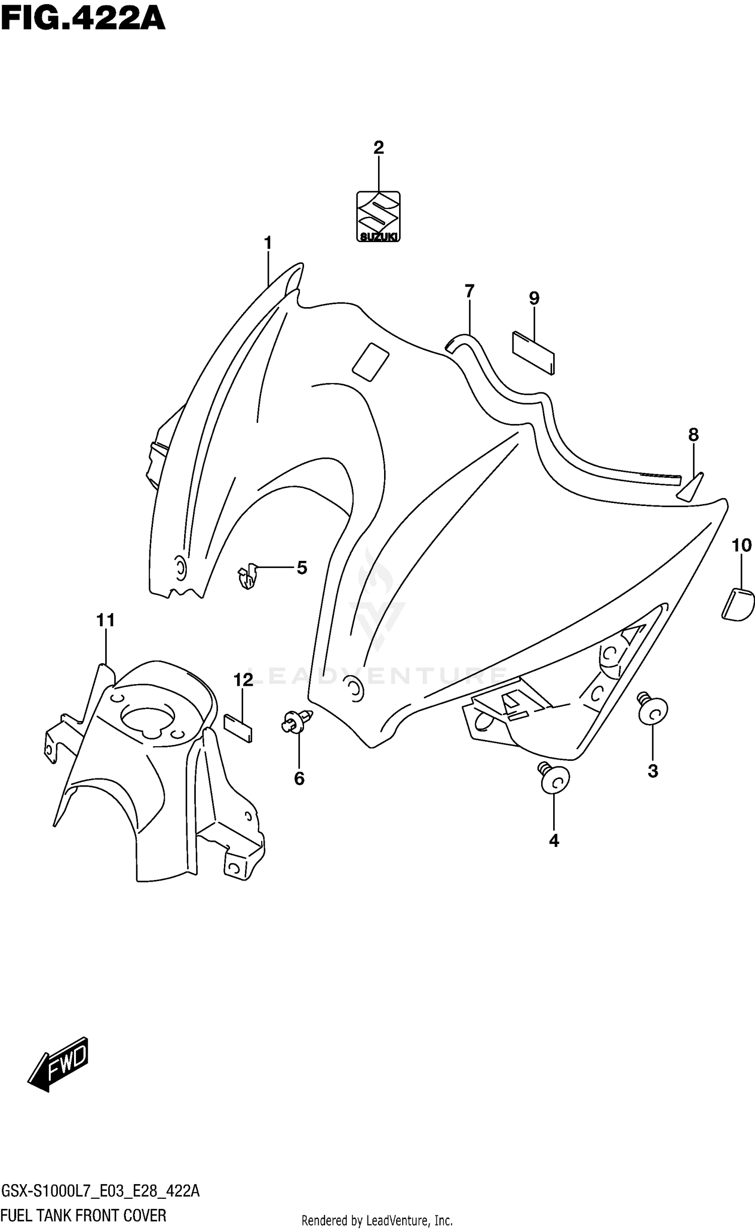 FUEL TANK FRONT COVER