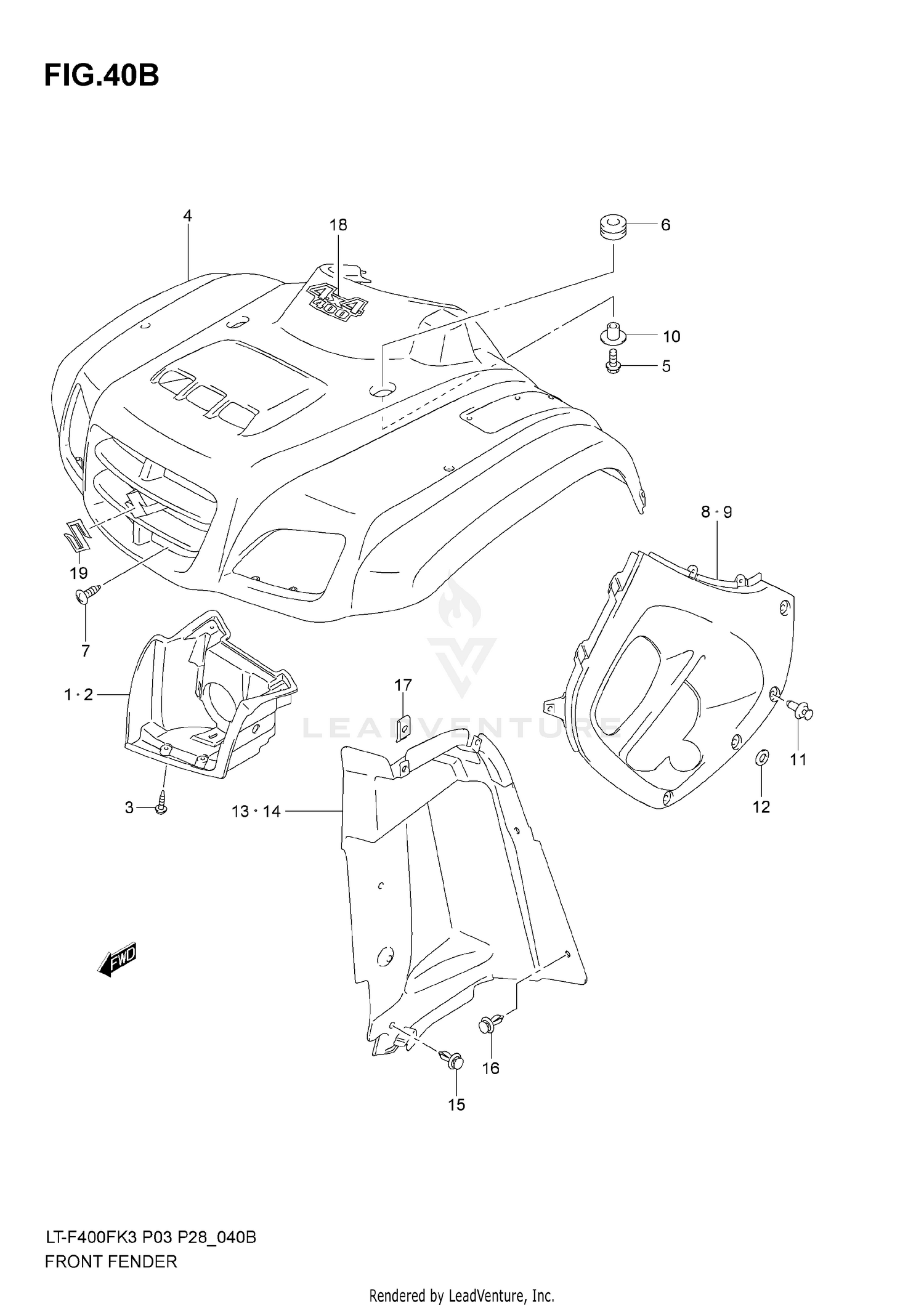 FRONT FENDER (MODEL K5/K6/K7)
