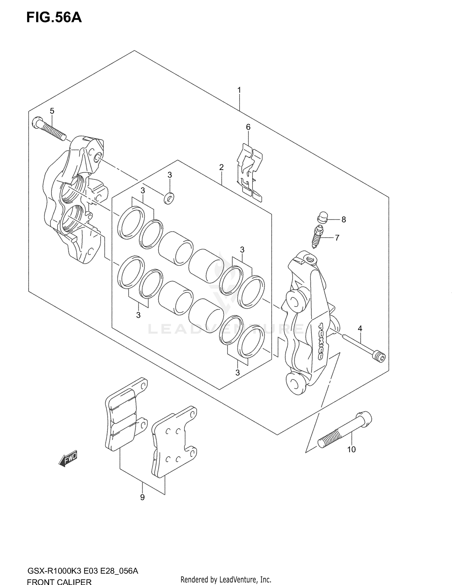FRONT CALIPER (MODEL K4)