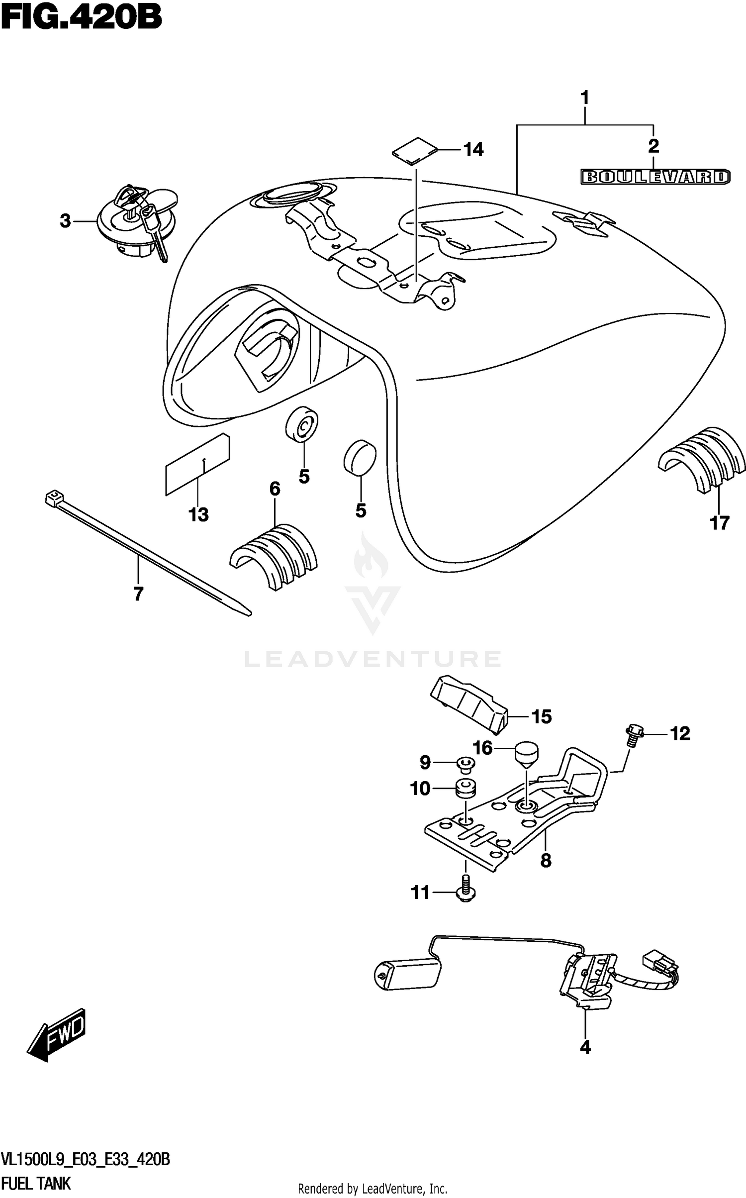 FUEL TANK (VL1500BL9 E33)