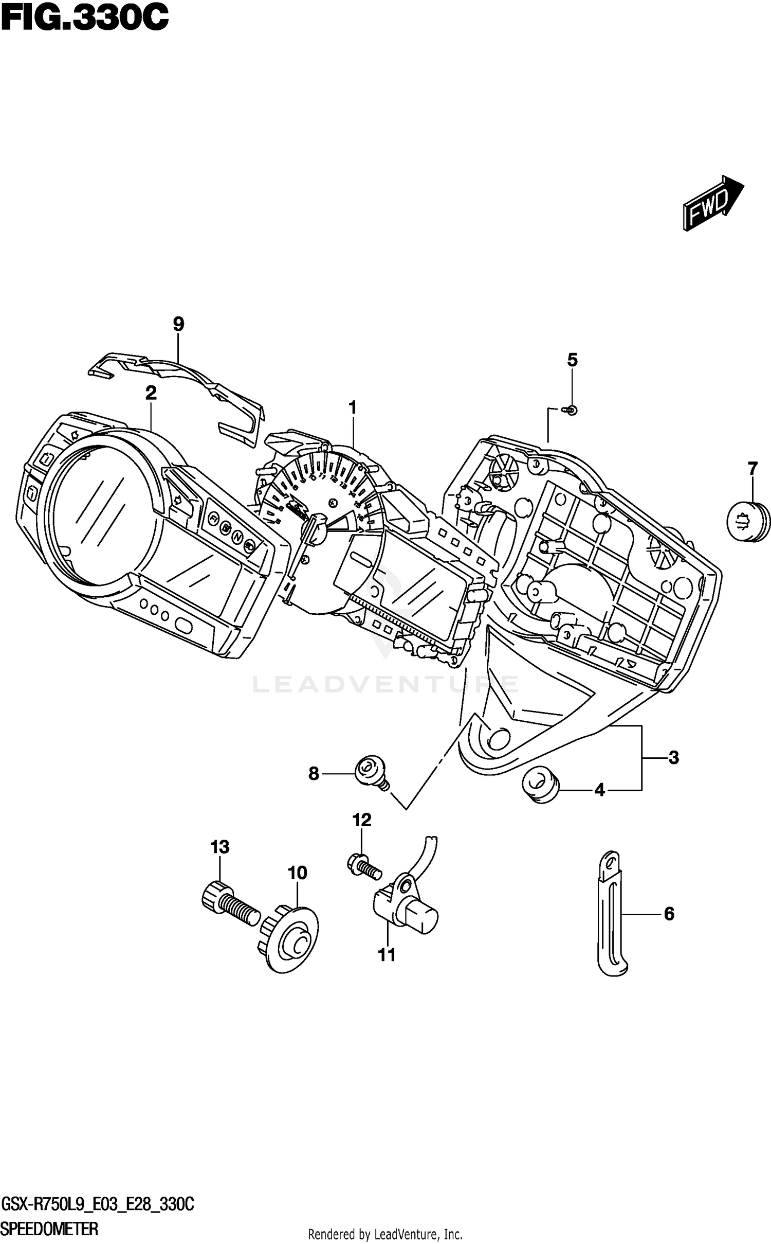 SPEEDOMETER (GSX-R750L9 E33)