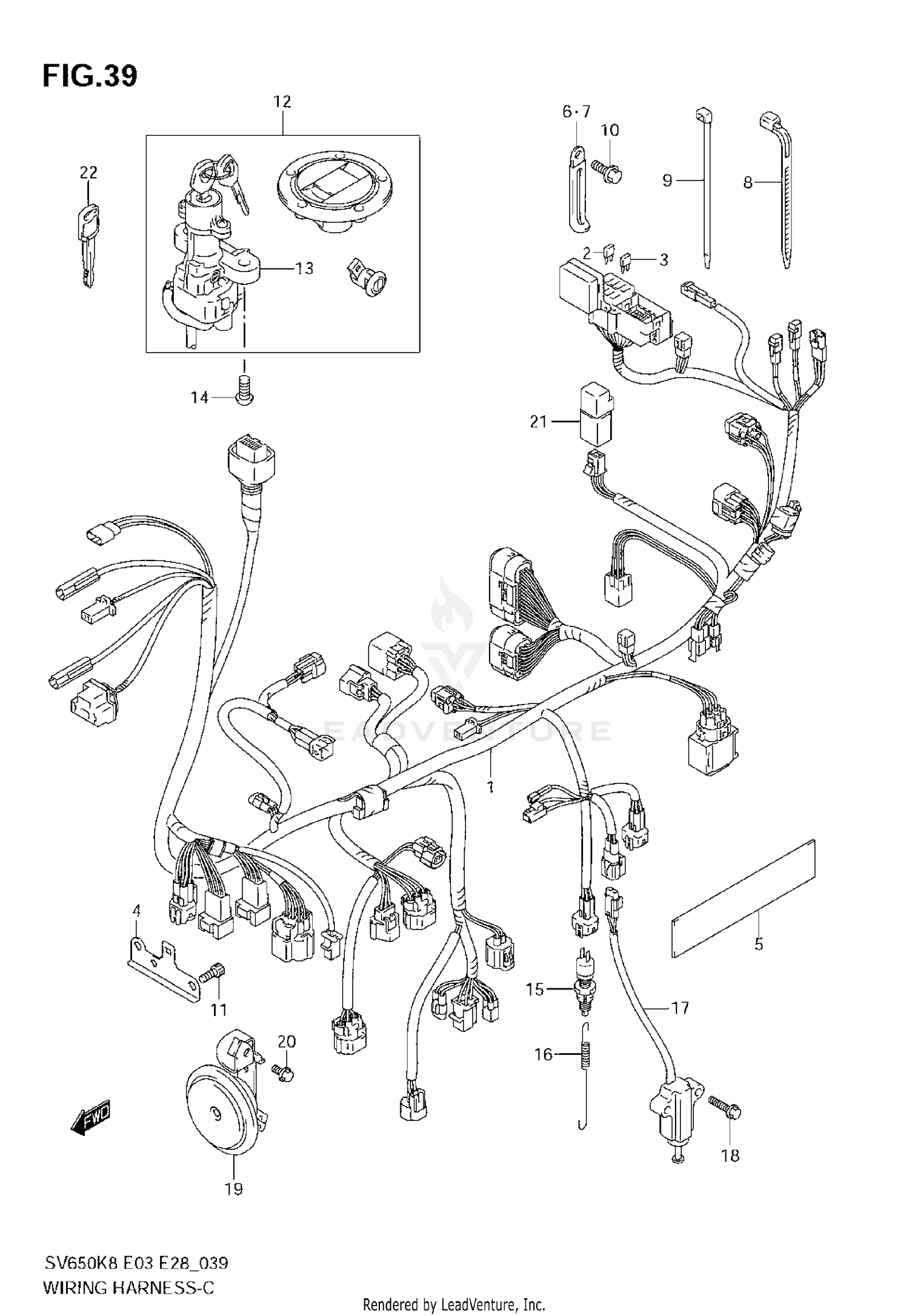 WIRING HARNESS (SV650K8)
