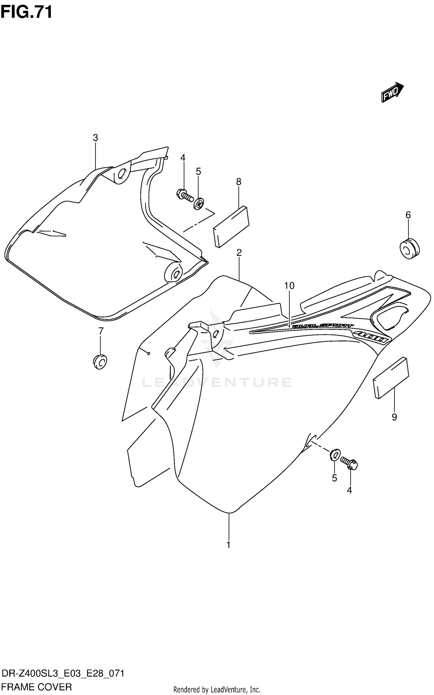 FRAME COVER (DR-Z400SL3 E33)