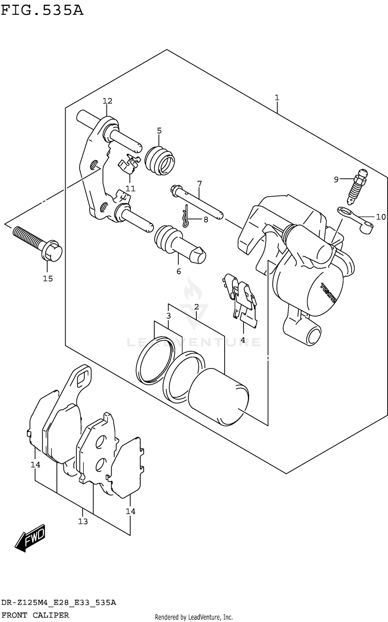 FRONT CALIPER (DR-Z125L)