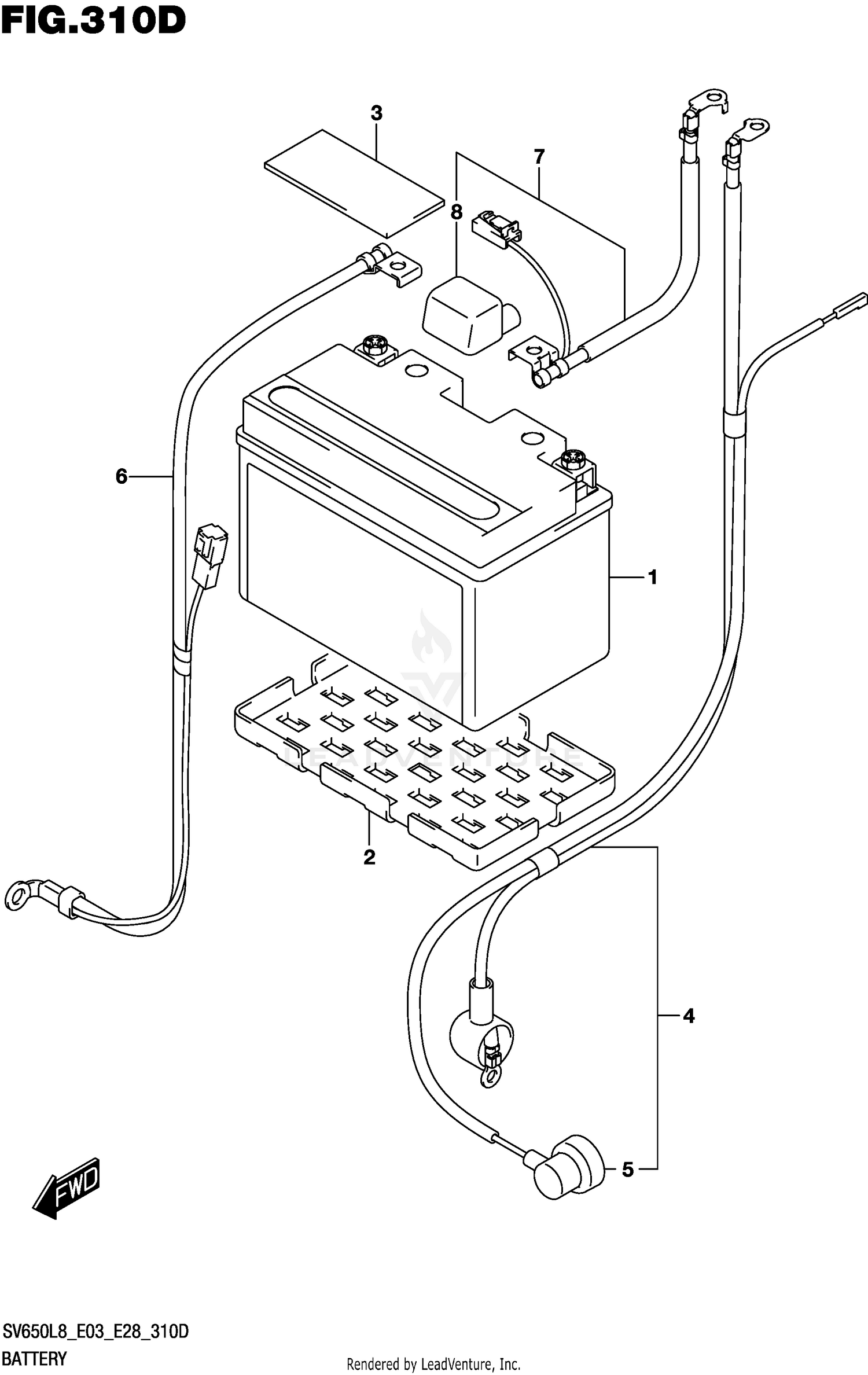 BATTERY (SV650AL8 E33)