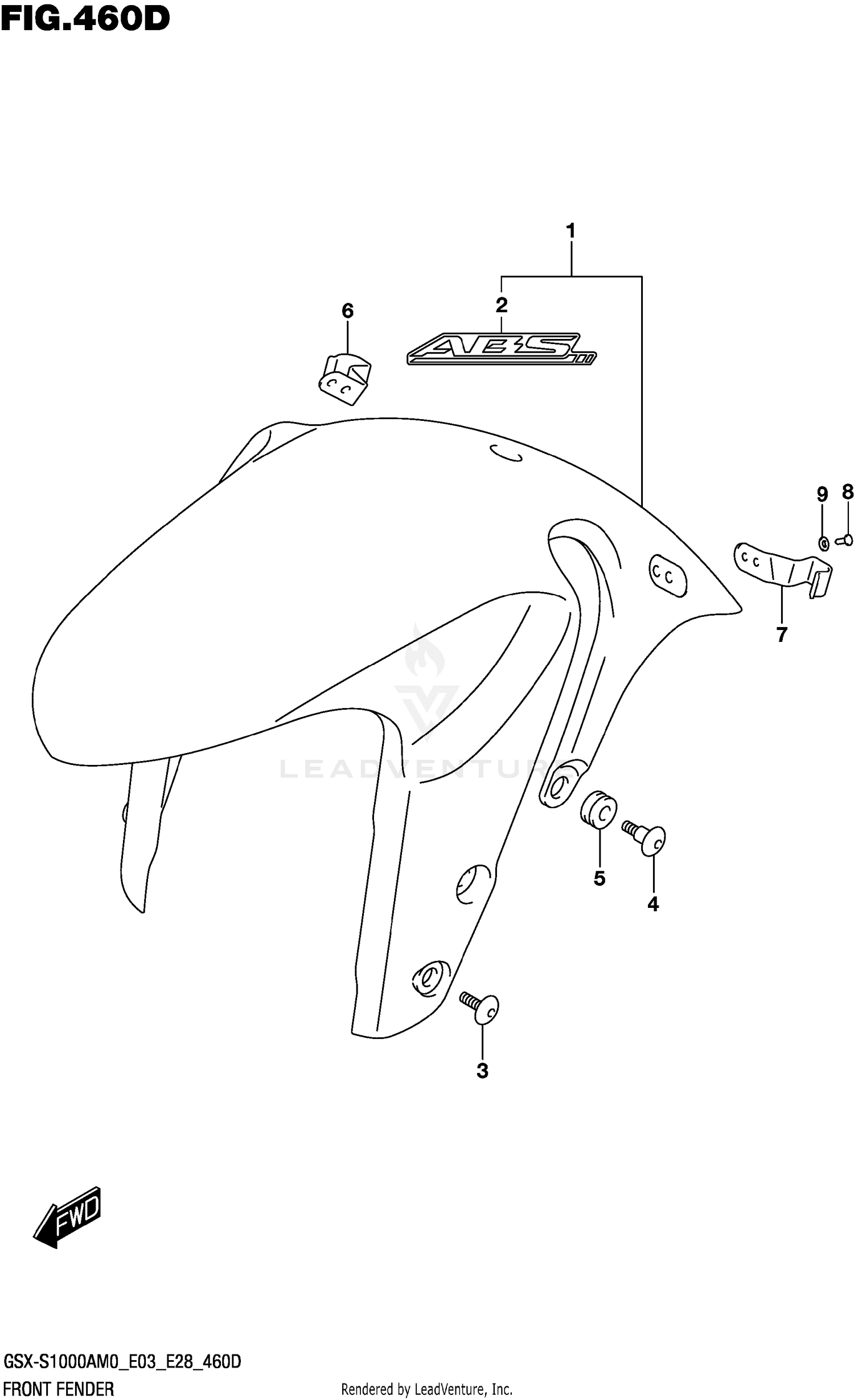 FRONT FENDER (GSX-S1000ZA)
