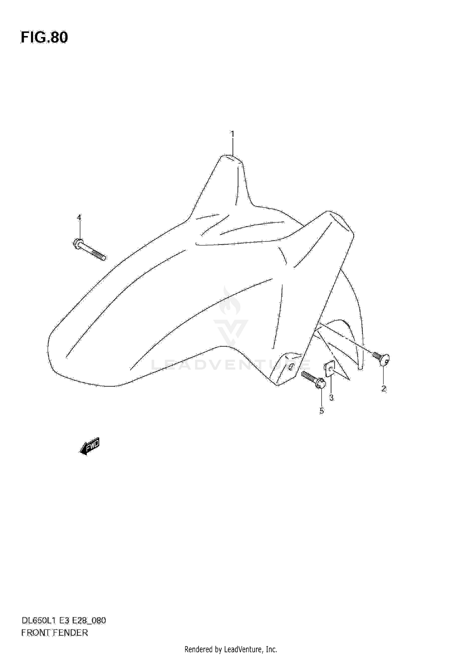 FRONT FENDER (DL650 L1 E3)