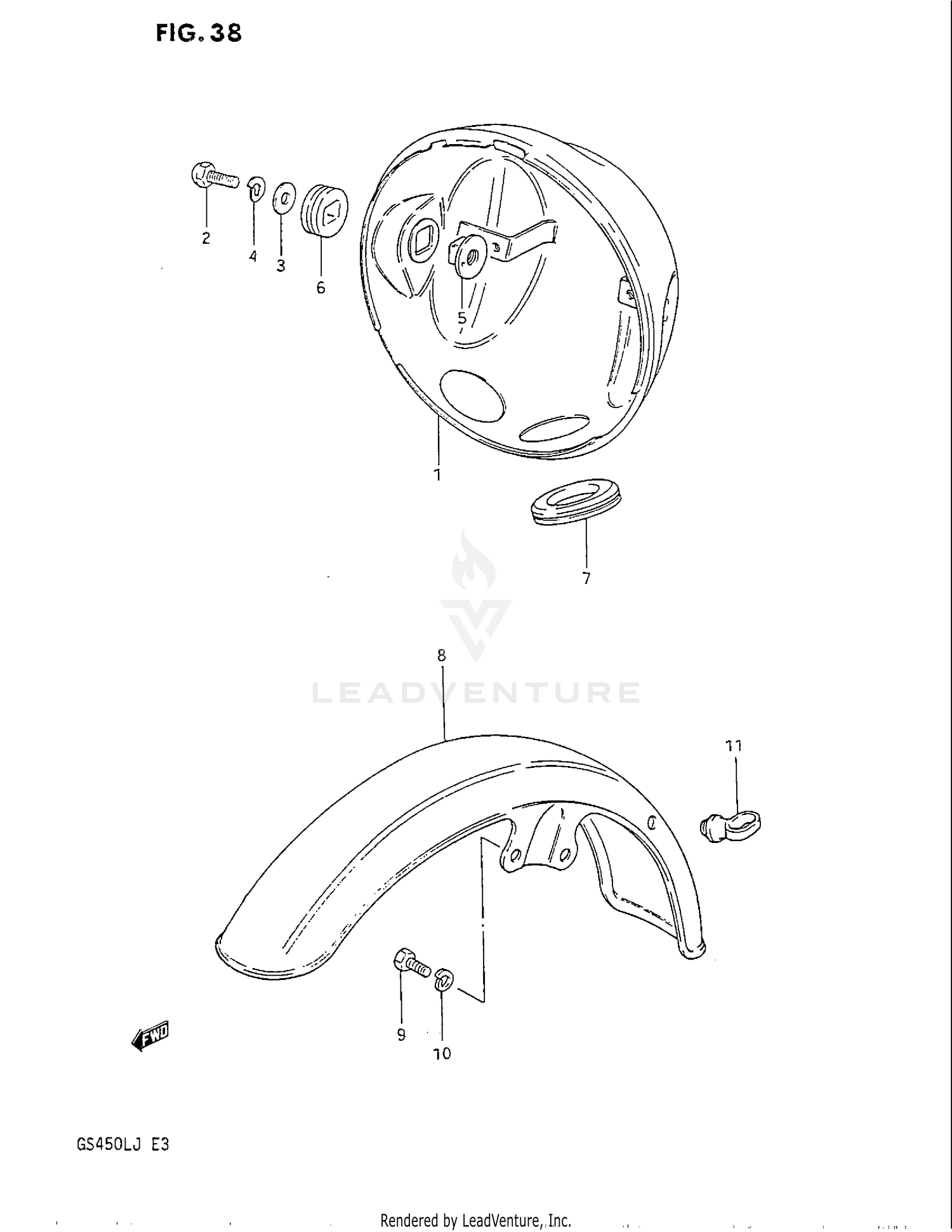 HOUSING HEADLAMP - FRONT FENDER