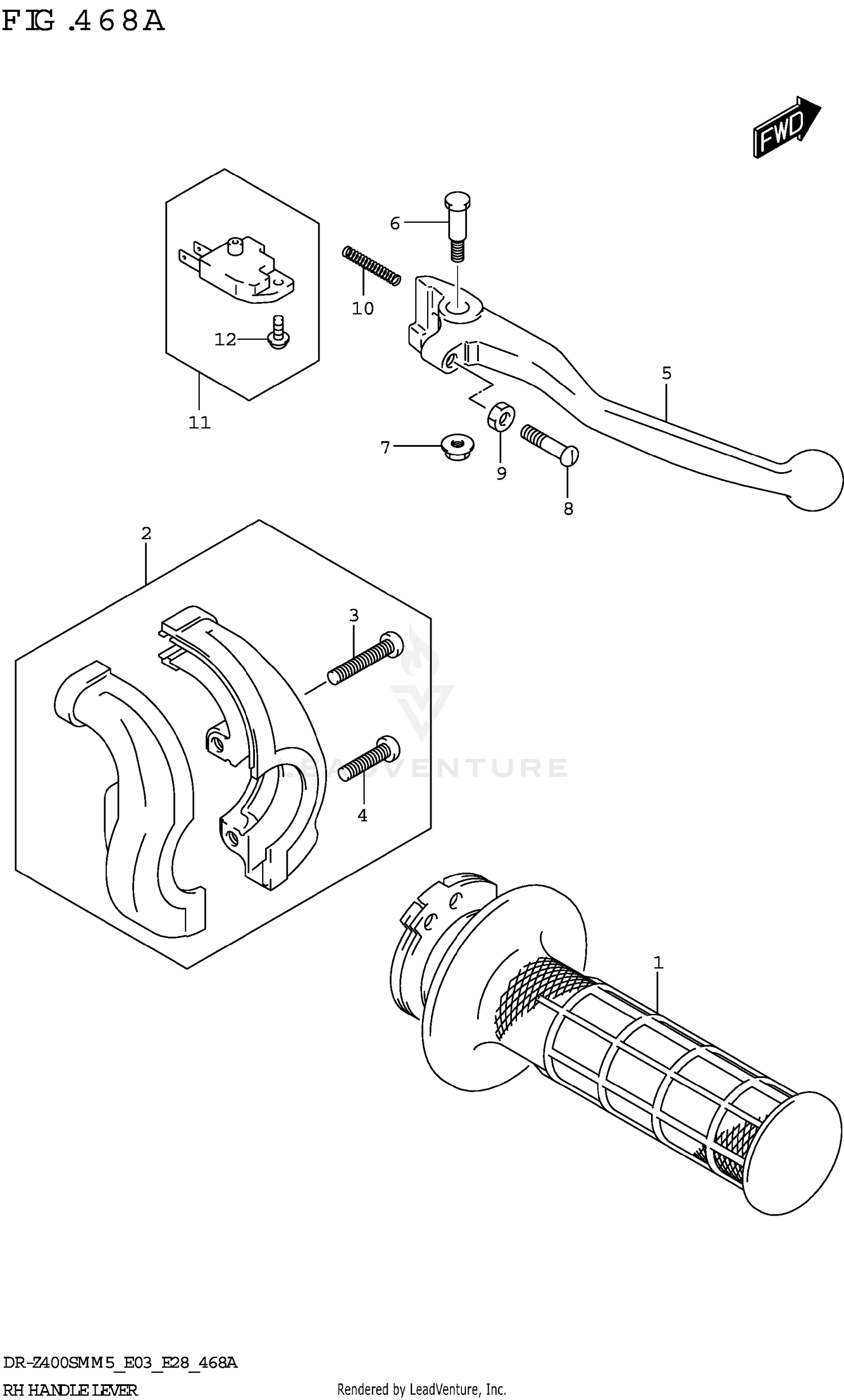 RH HANDLE LEVER