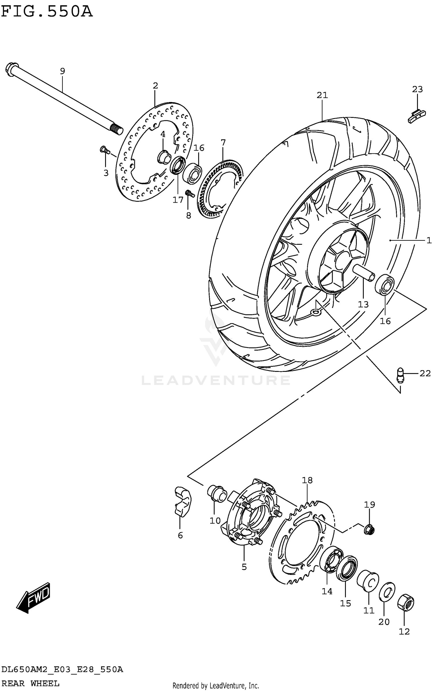 REAR WHEEL (DL650AM2 E03)
