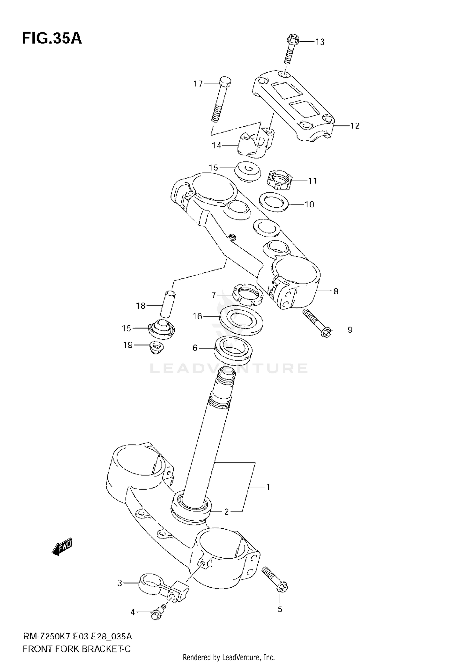 STEERING STEM (MODEL K8/K9)