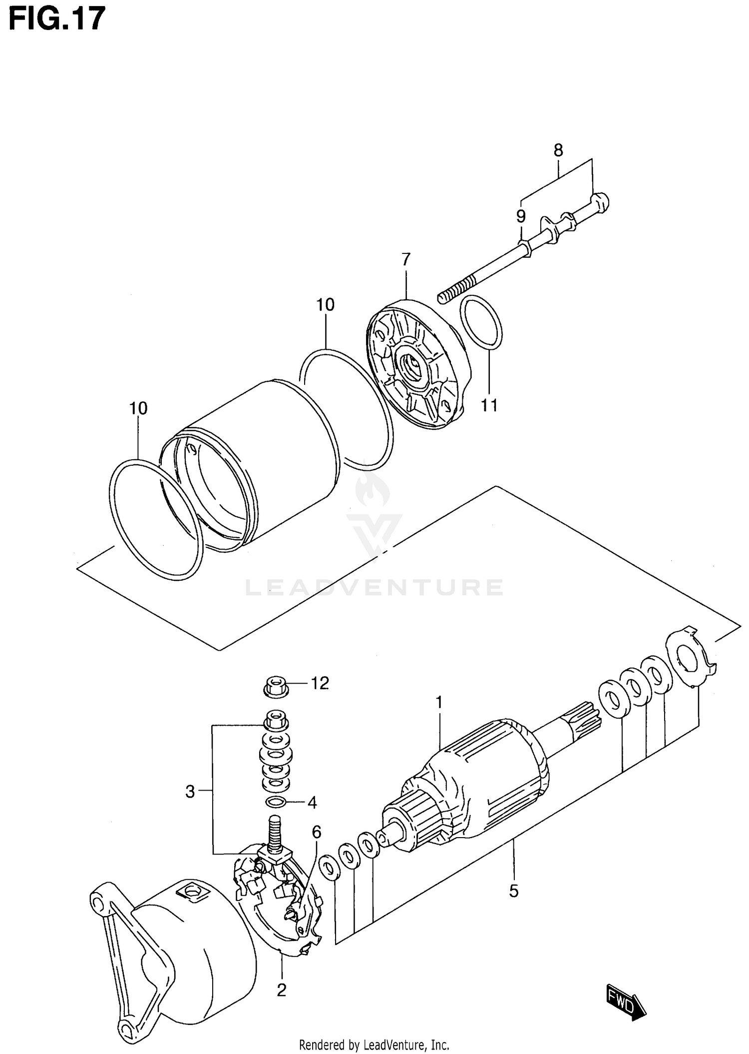 STARTING MOTOR (MODEL V/W/X)