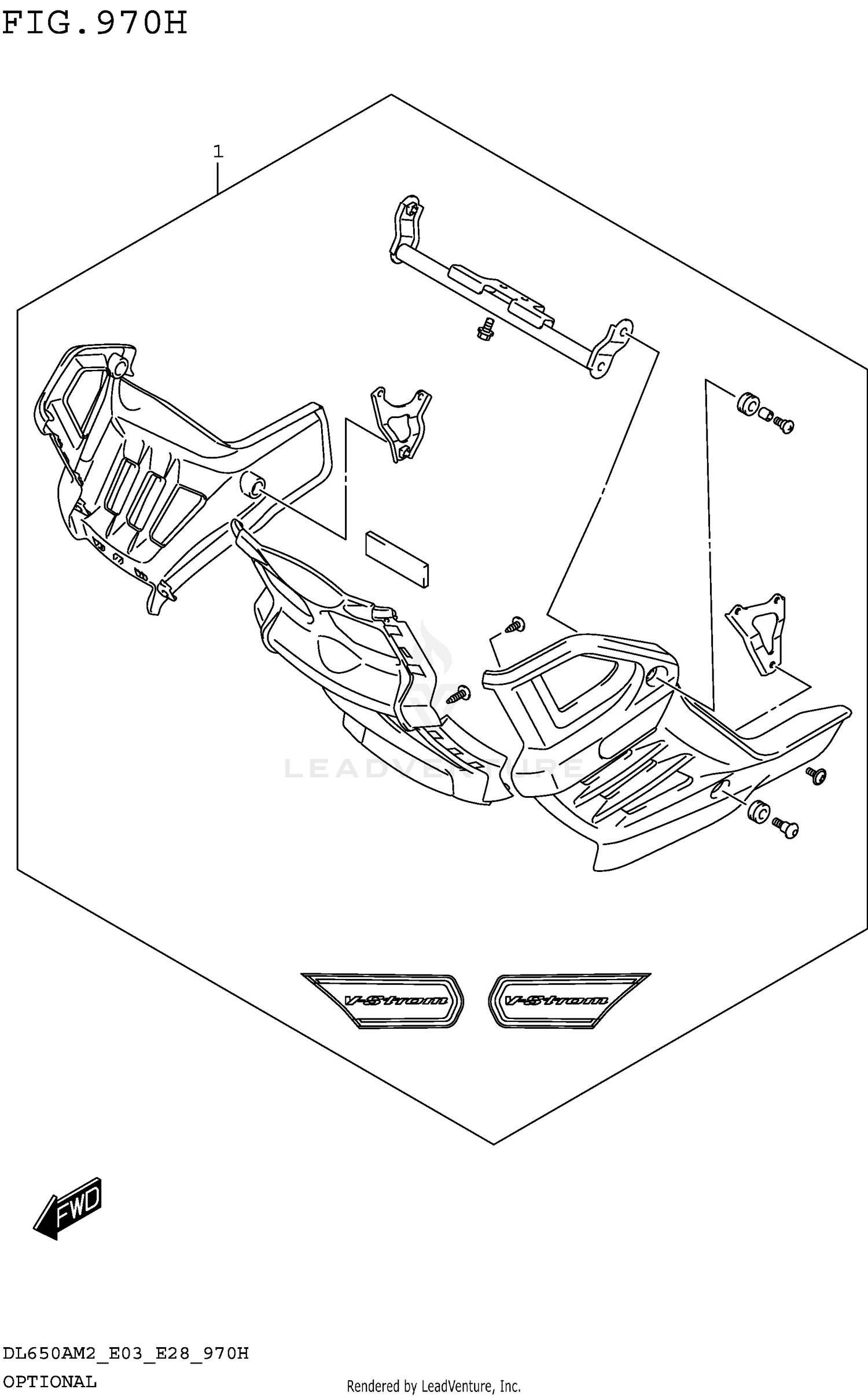 OPTIONAL (DL650AM2 E33:UNDER COWLING SET)