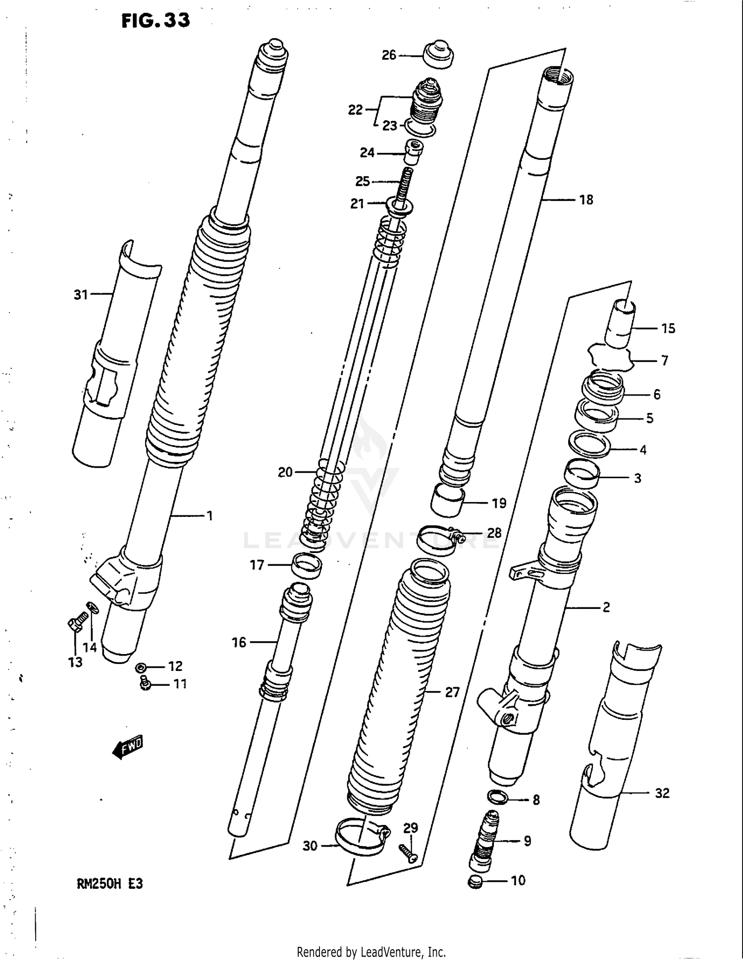 FRONT FORK (MODEL H)
