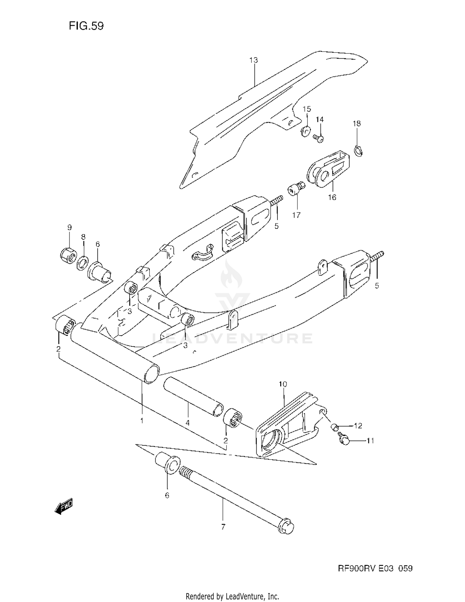 REAR SWINGING ARM (MODEL R/S)