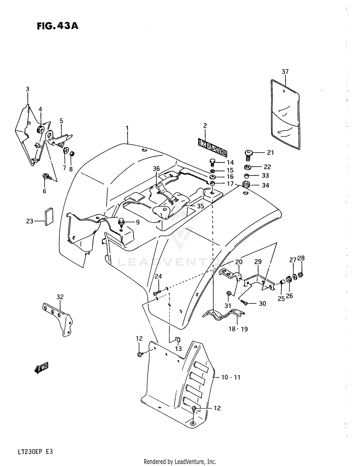 REAR FENDER (MODEL M/N/P)