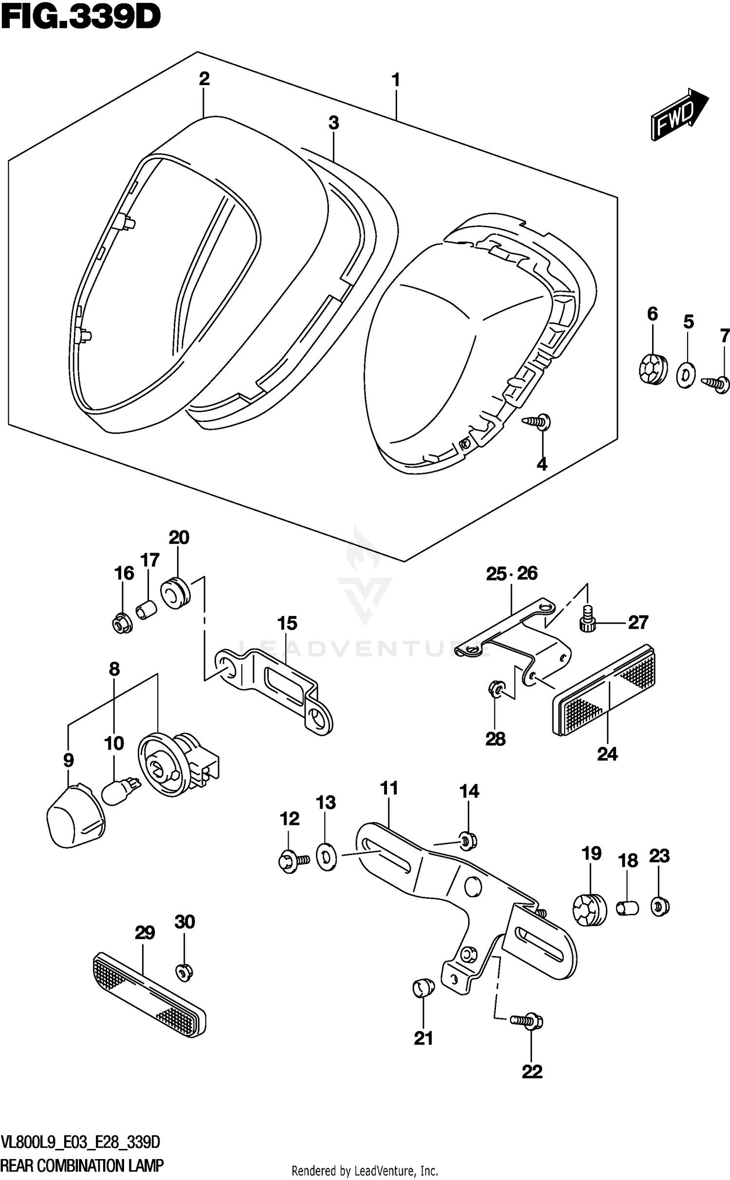 REAR COMBINATION LAMP (VL800TL9 E03)