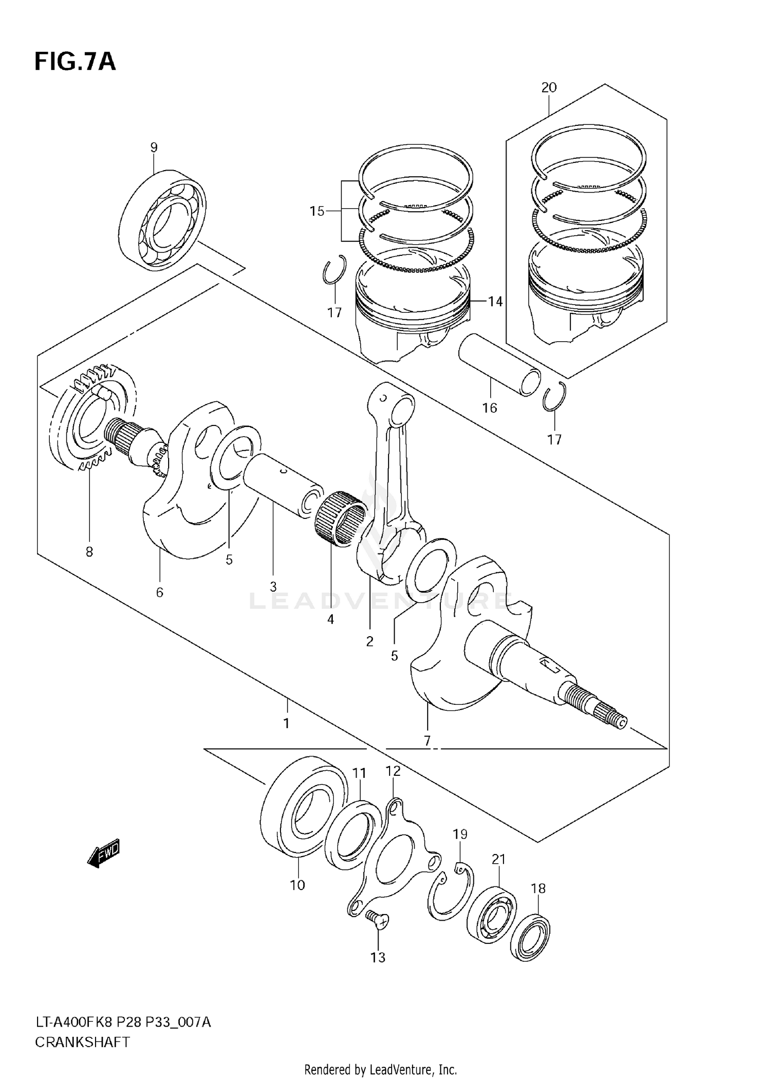 CRANKSHAFT (LT-A400FL0)