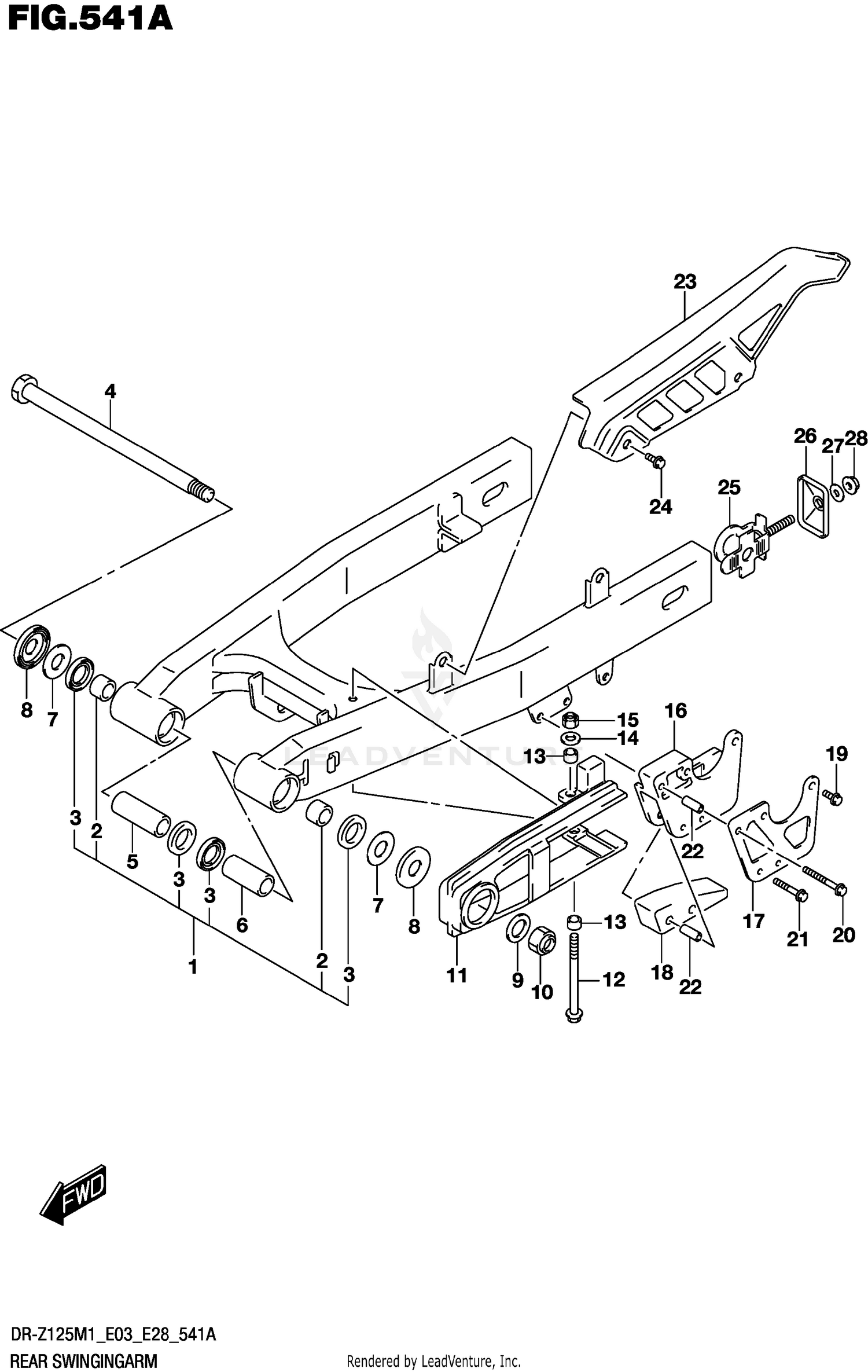 REAR SWINGINGARM (DR-Z125L)
