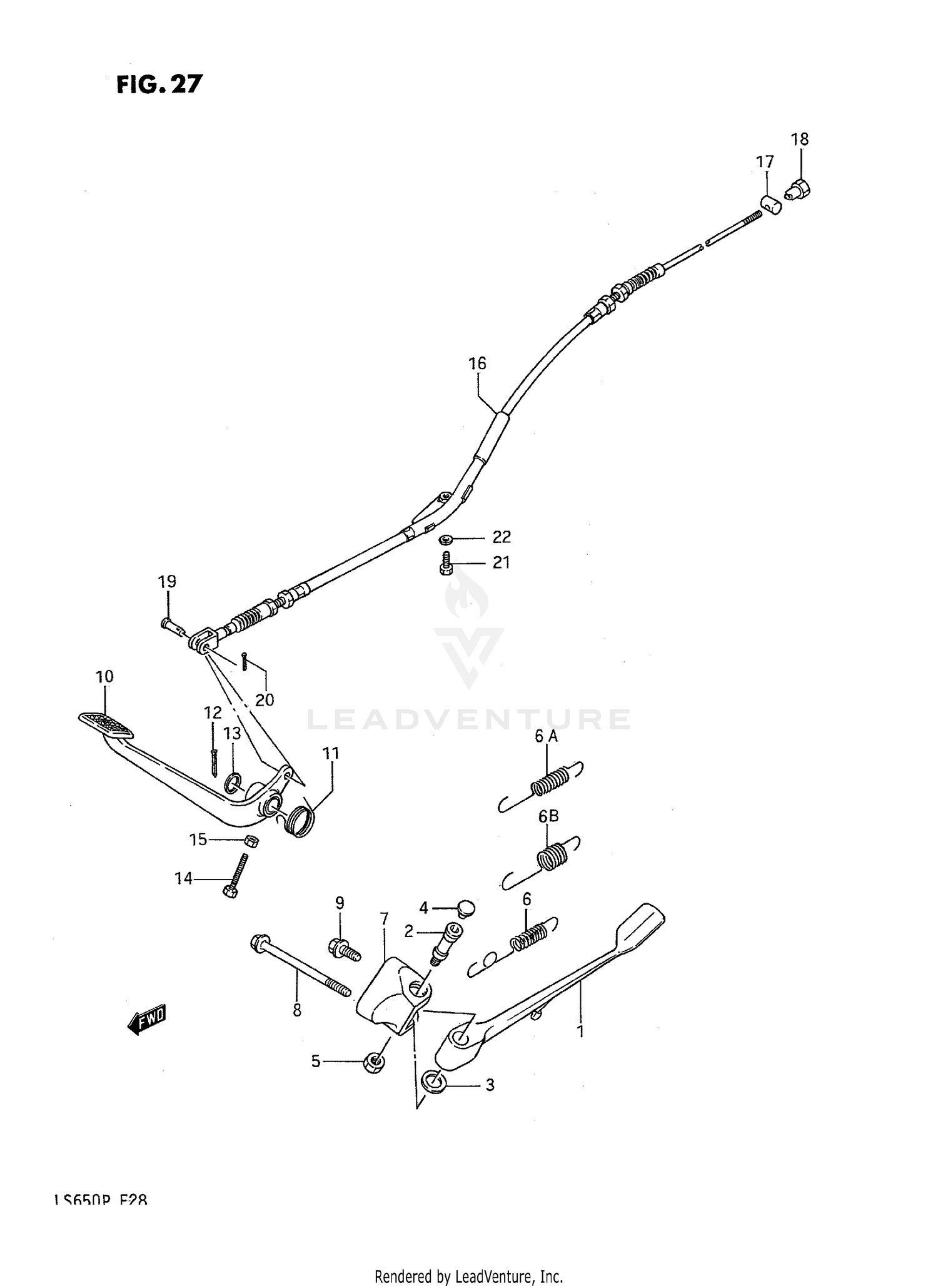 PROP STAND - REAR BRAKE