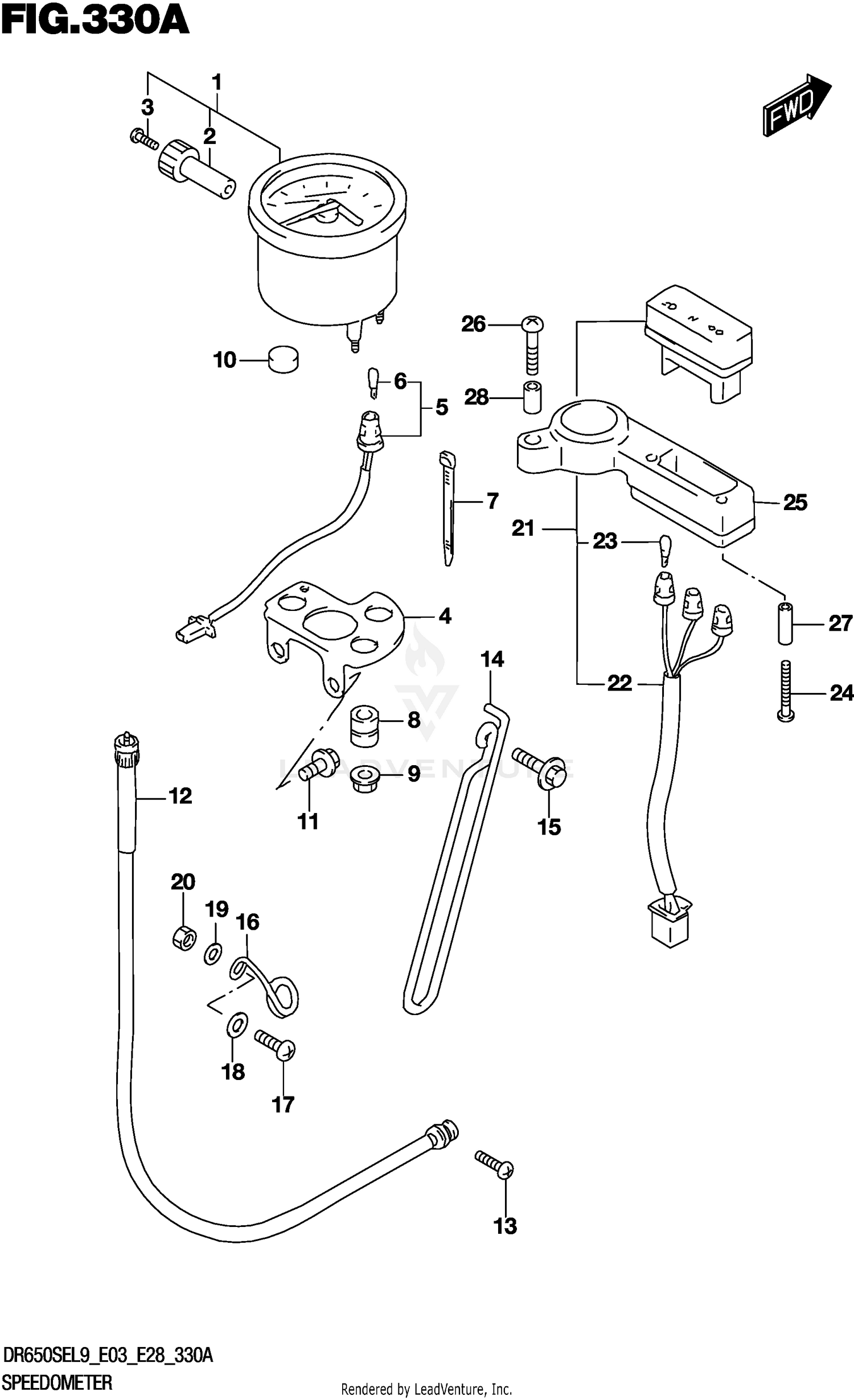 SPEEDOMETER (DR650SEL9 E03)