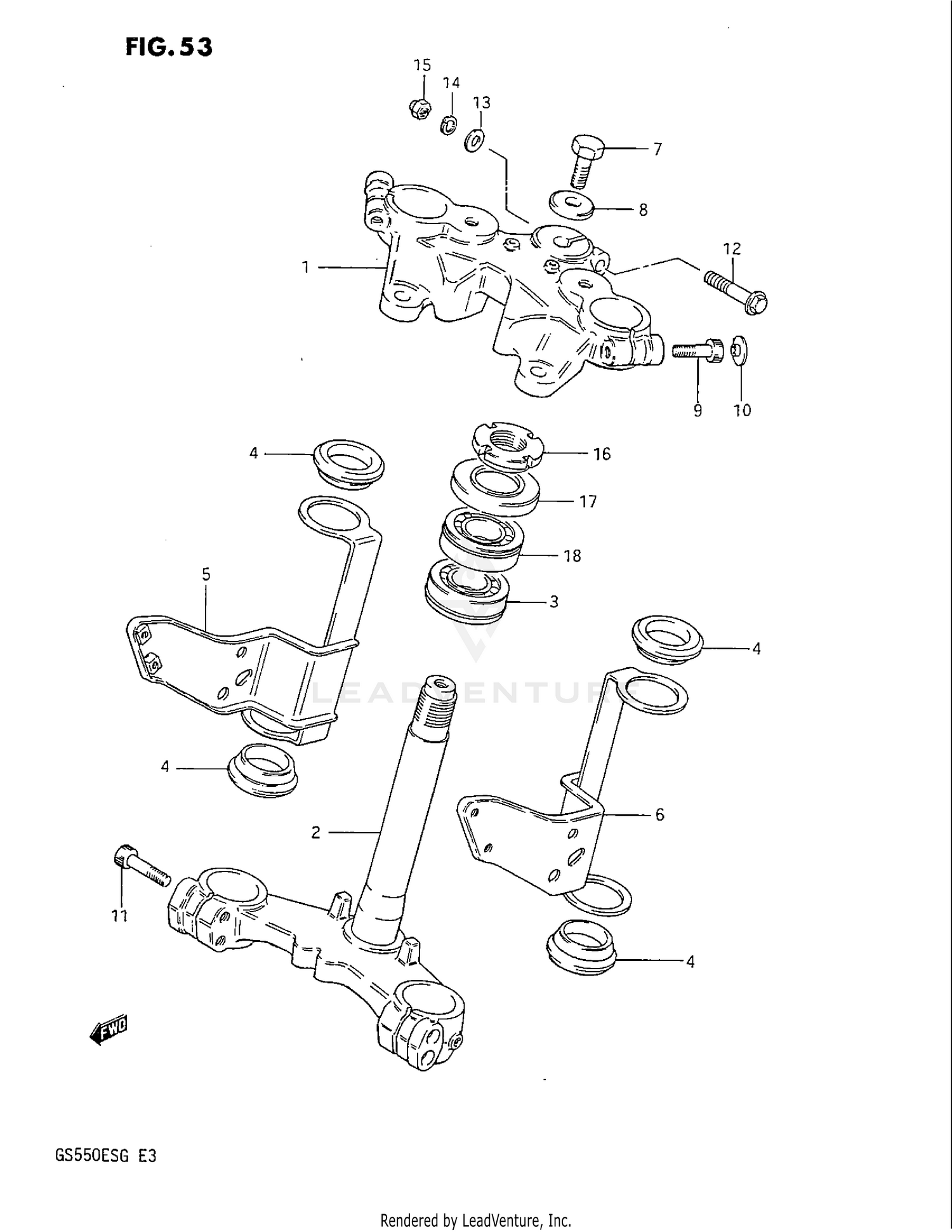 STEERING STEM (GS550EF/EG)