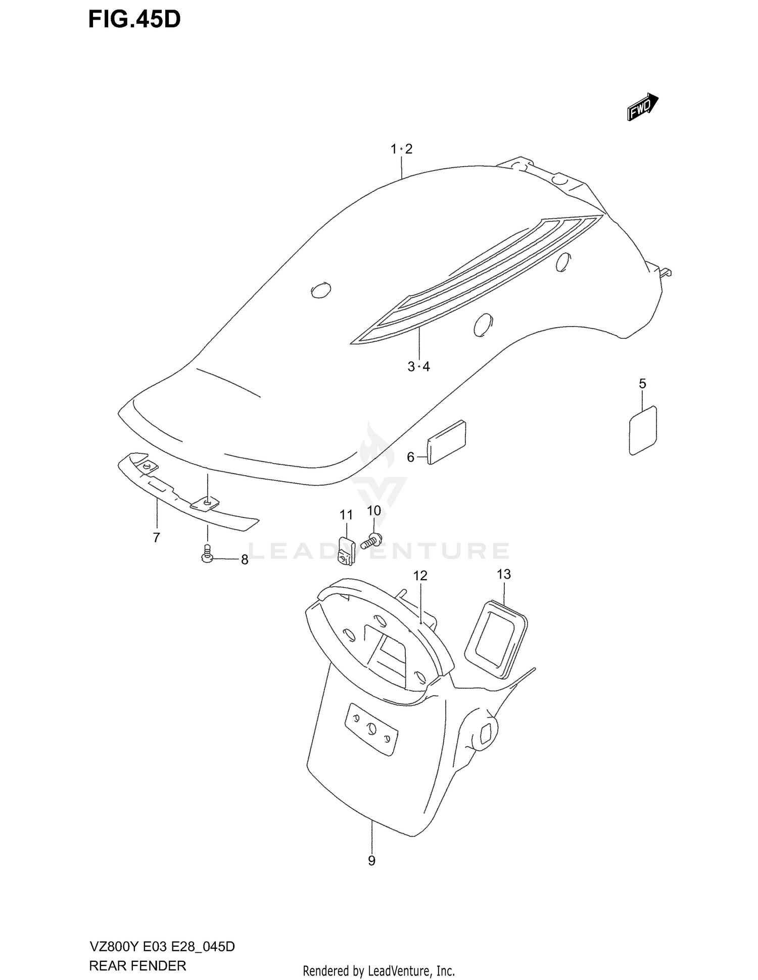 REAR FENDER (MODEL K2)